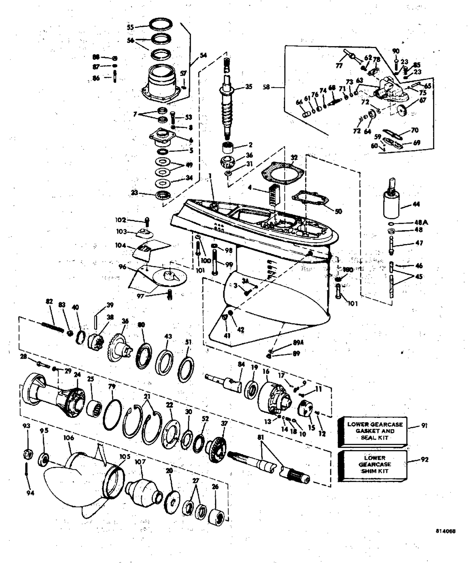 LOWER GEARCASE GROUP