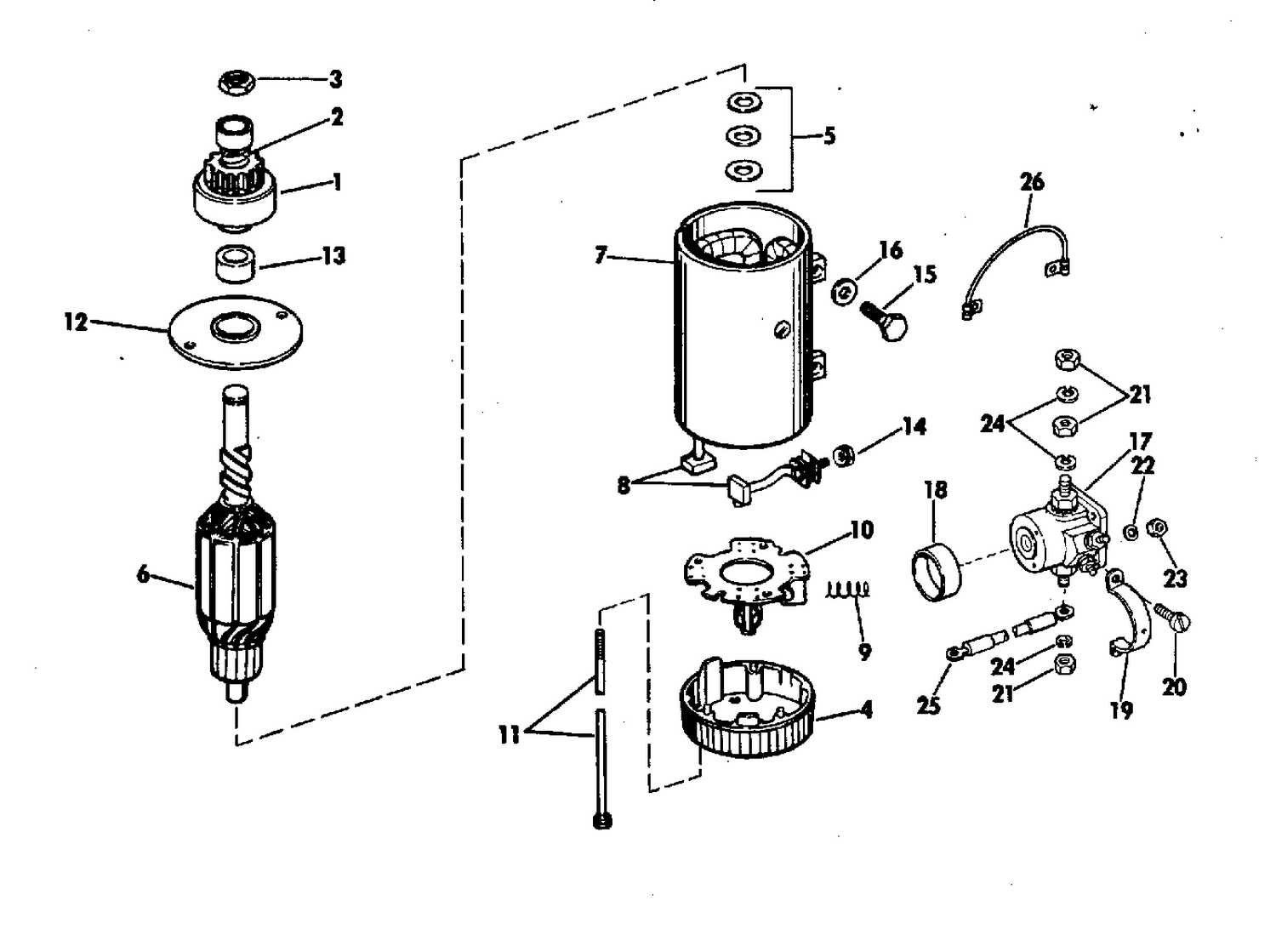 ELECTRIC STARTER & SOLENOID PRESTOLITE MODELS MGD-4110