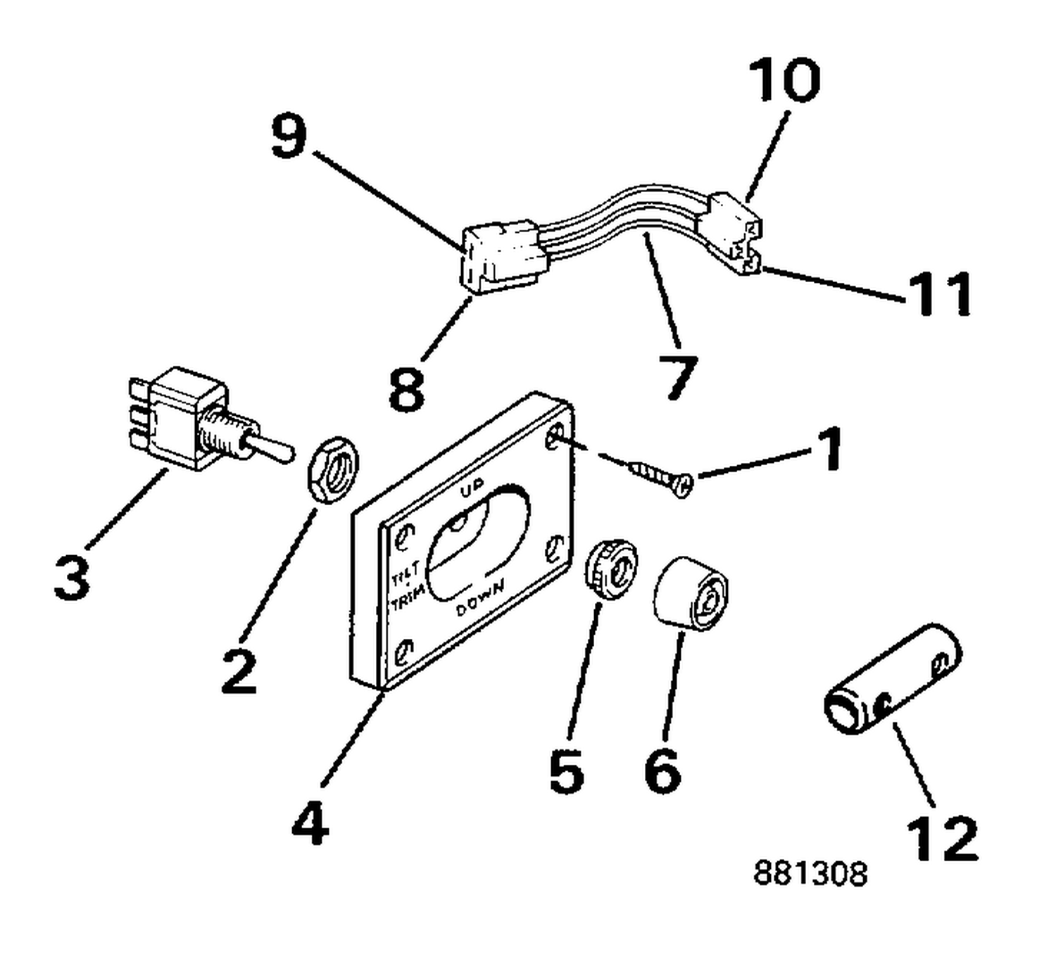 TRIM/TILT SWITCH CONVERSION KIT -- DUAL ENGINE