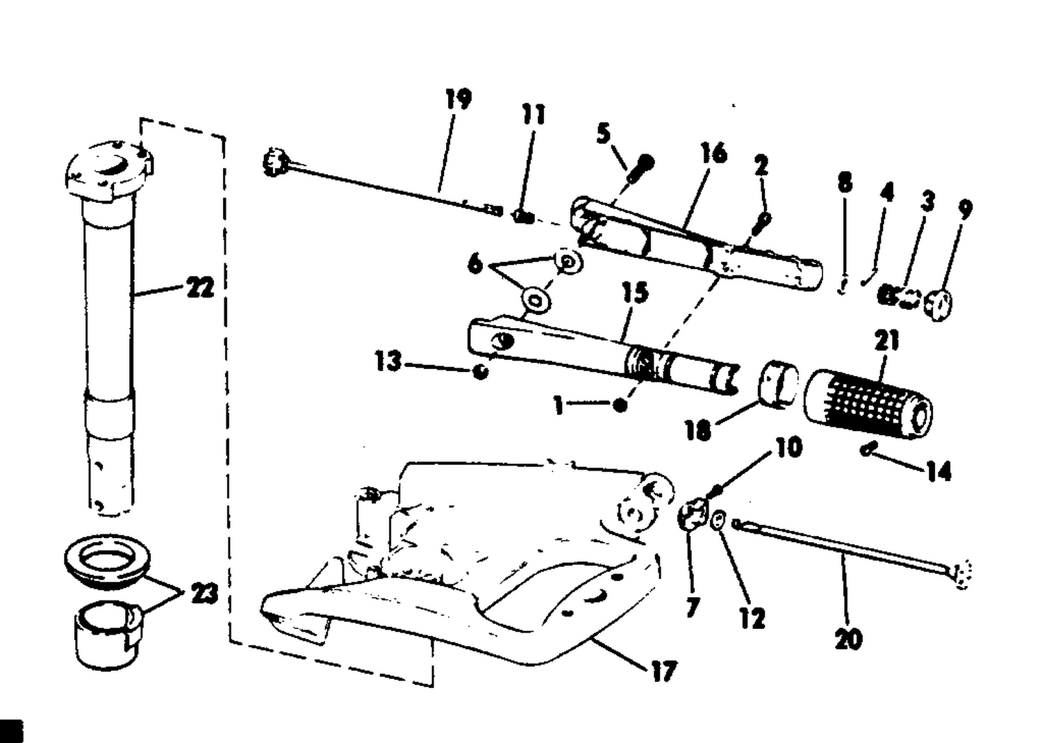STEERING HANDLE KIT 25,35 ELECTRIC START