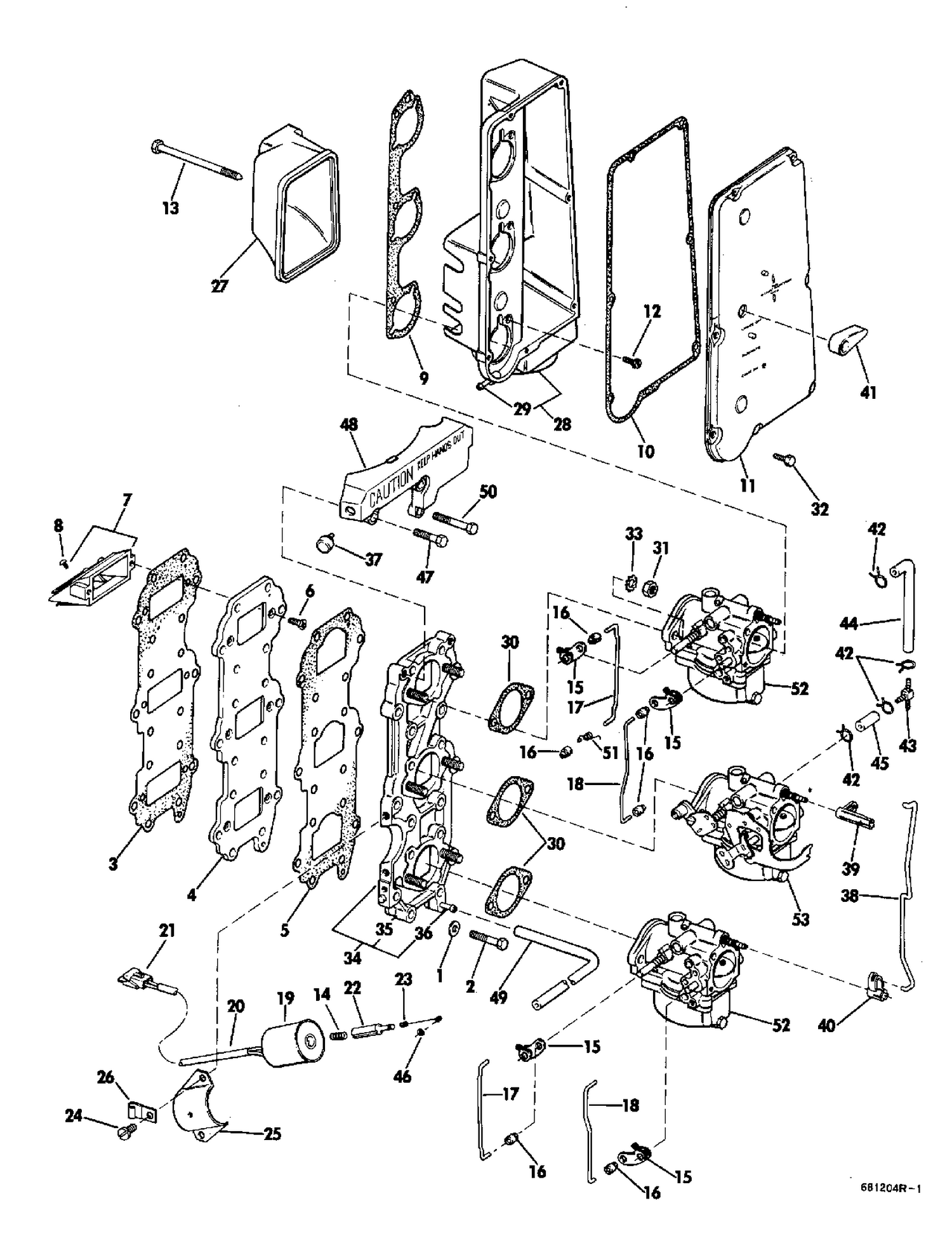 INTAKE MANIFOLD AND CARBURETOR GROUP