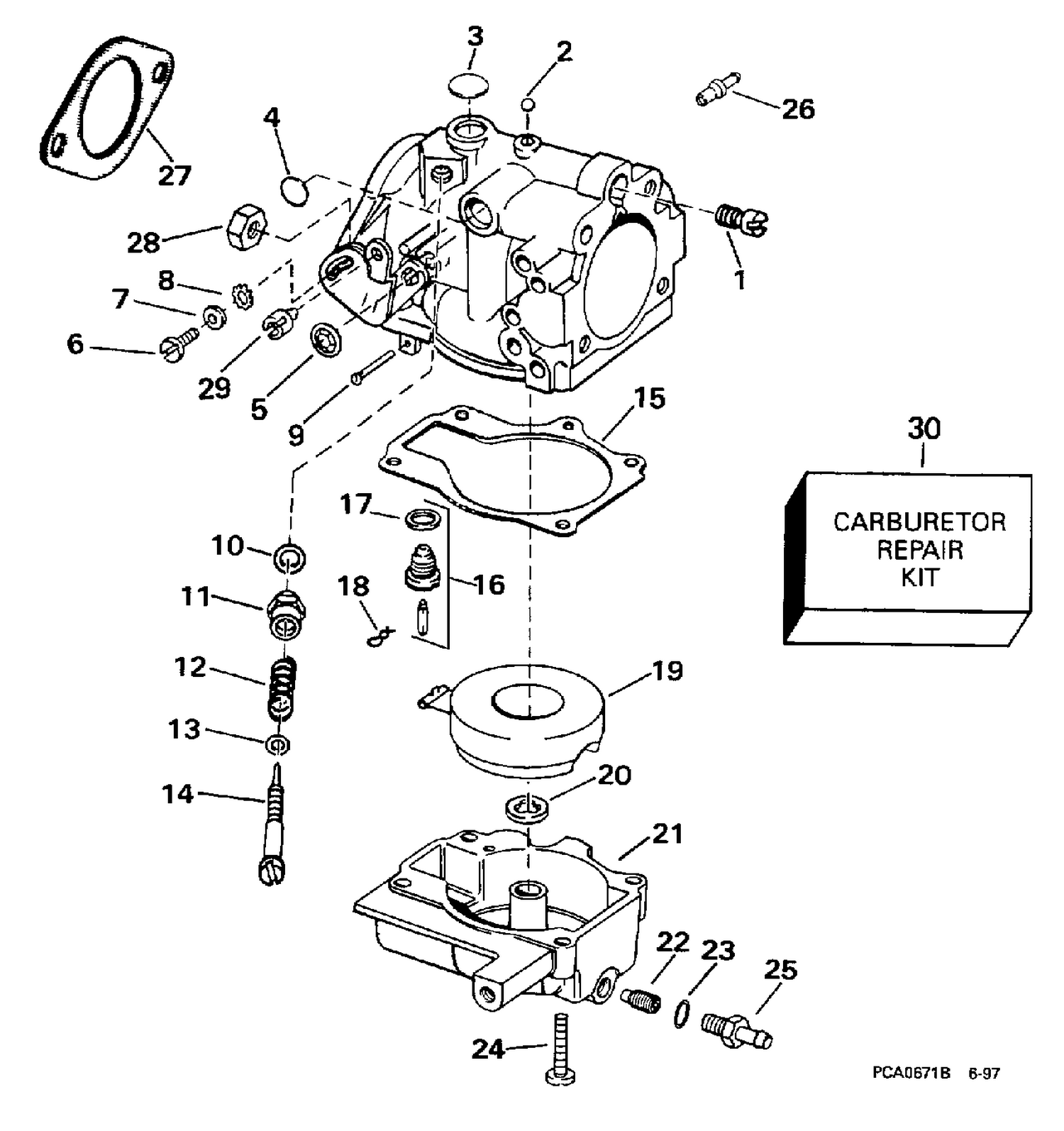 CARBURETOR -- 20SR, 25R