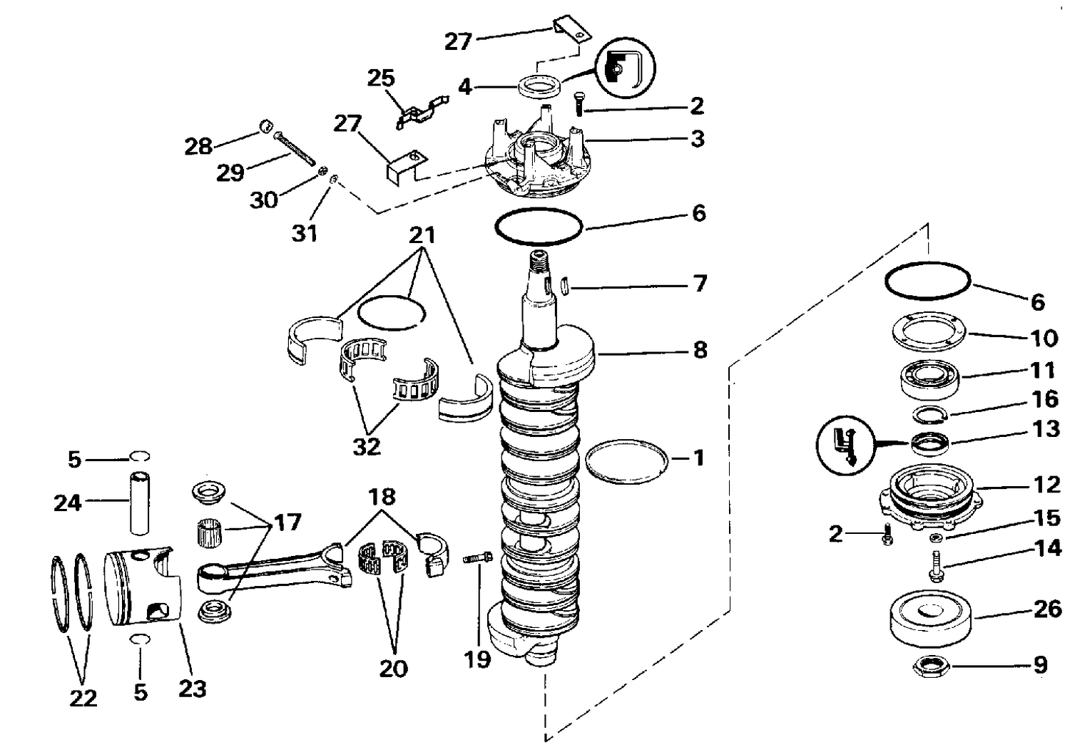 CRANKSHAFT & PISTON