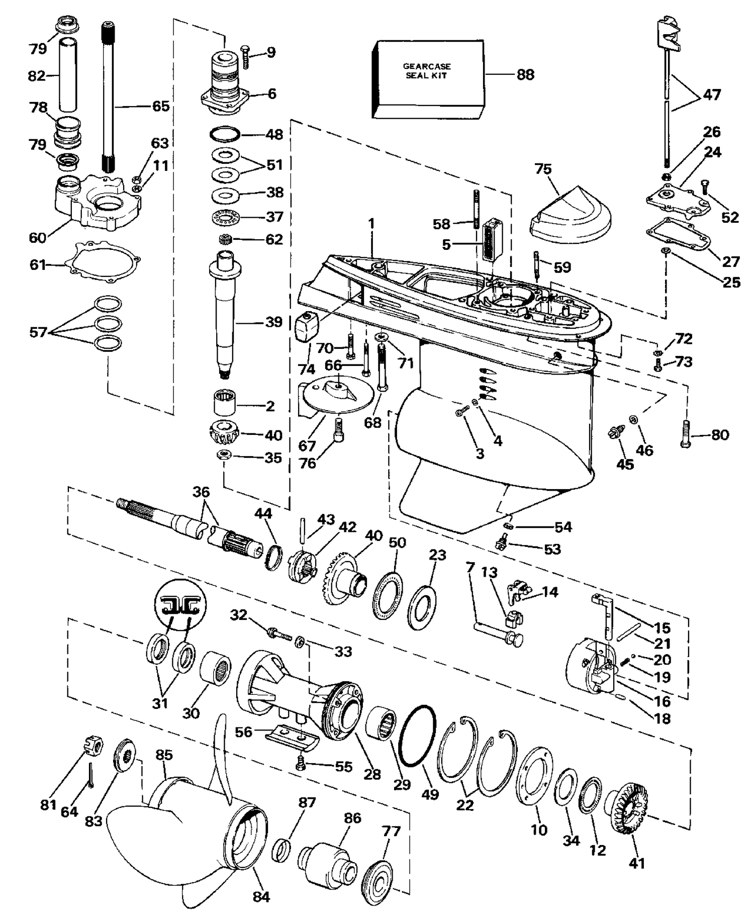 LOWER GEARCASE