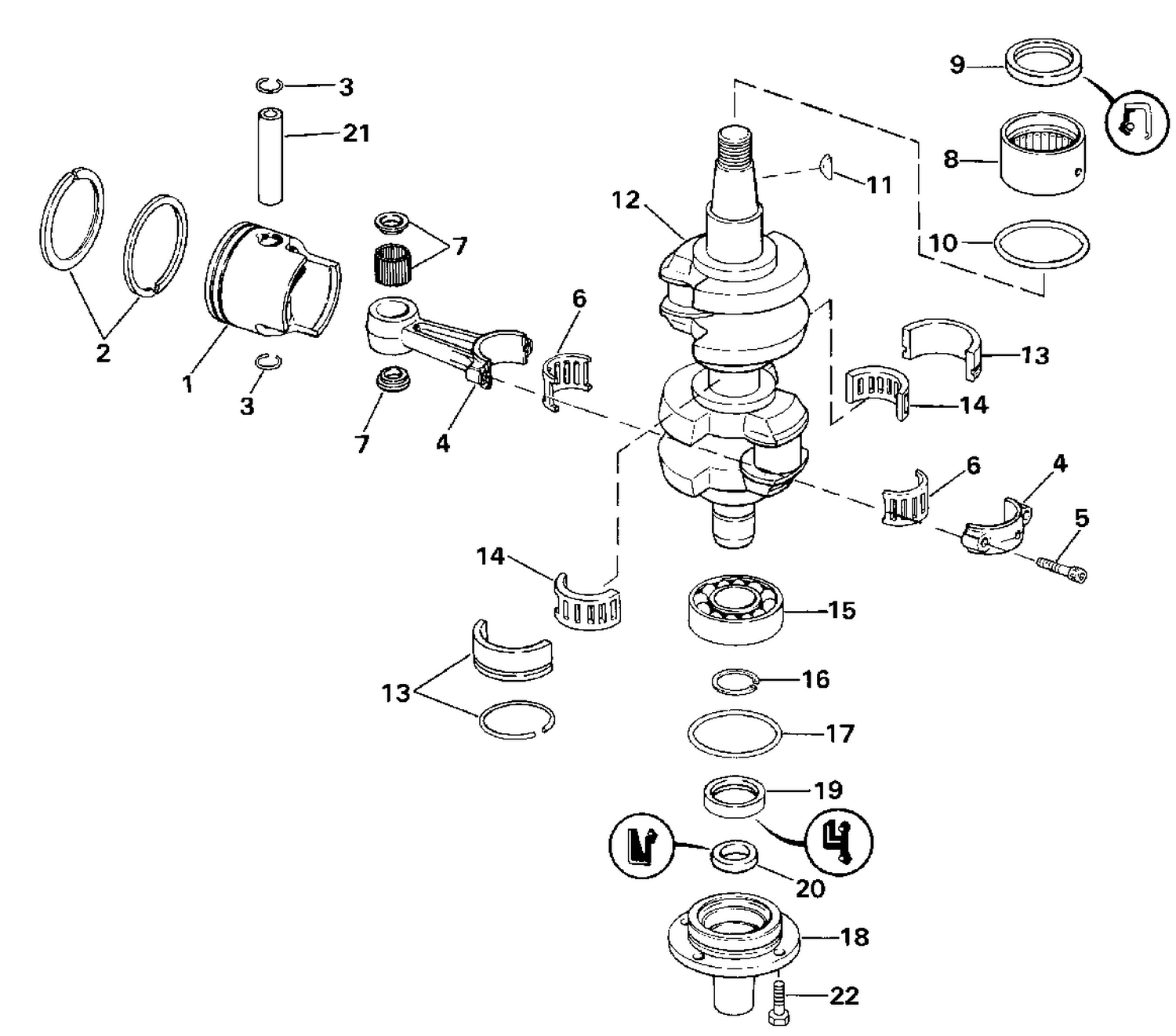 CRANKSHAFT & PISTON