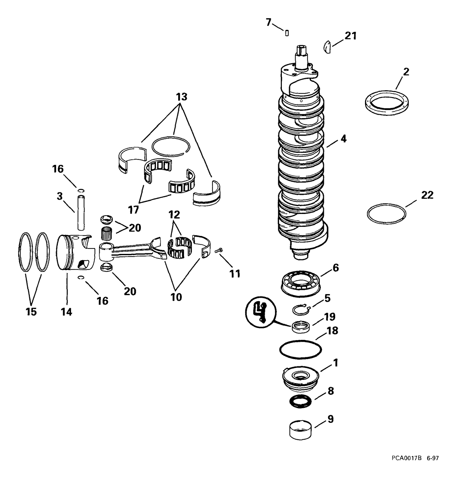 CRANKSHAFT & PISTONS