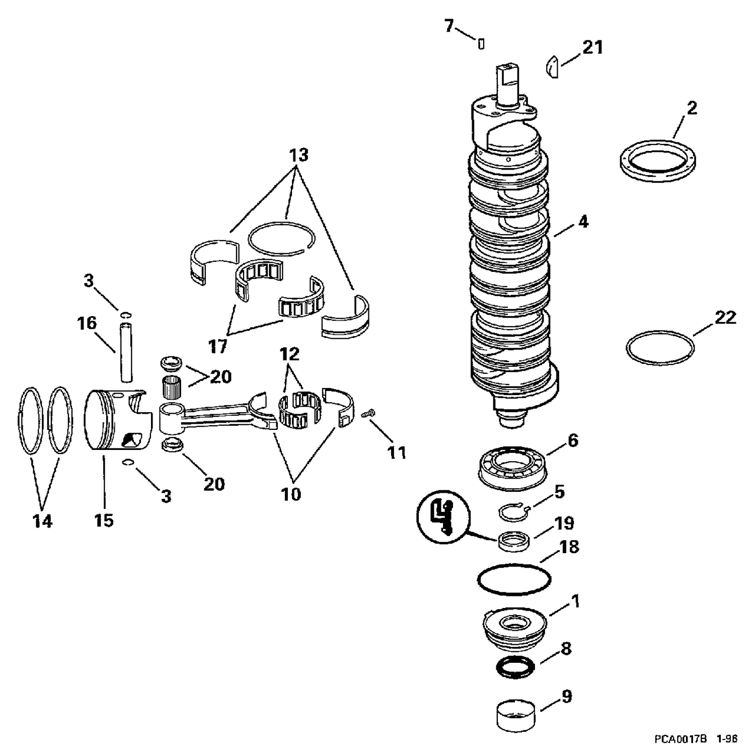 CRANKSHAFT & PISTONS