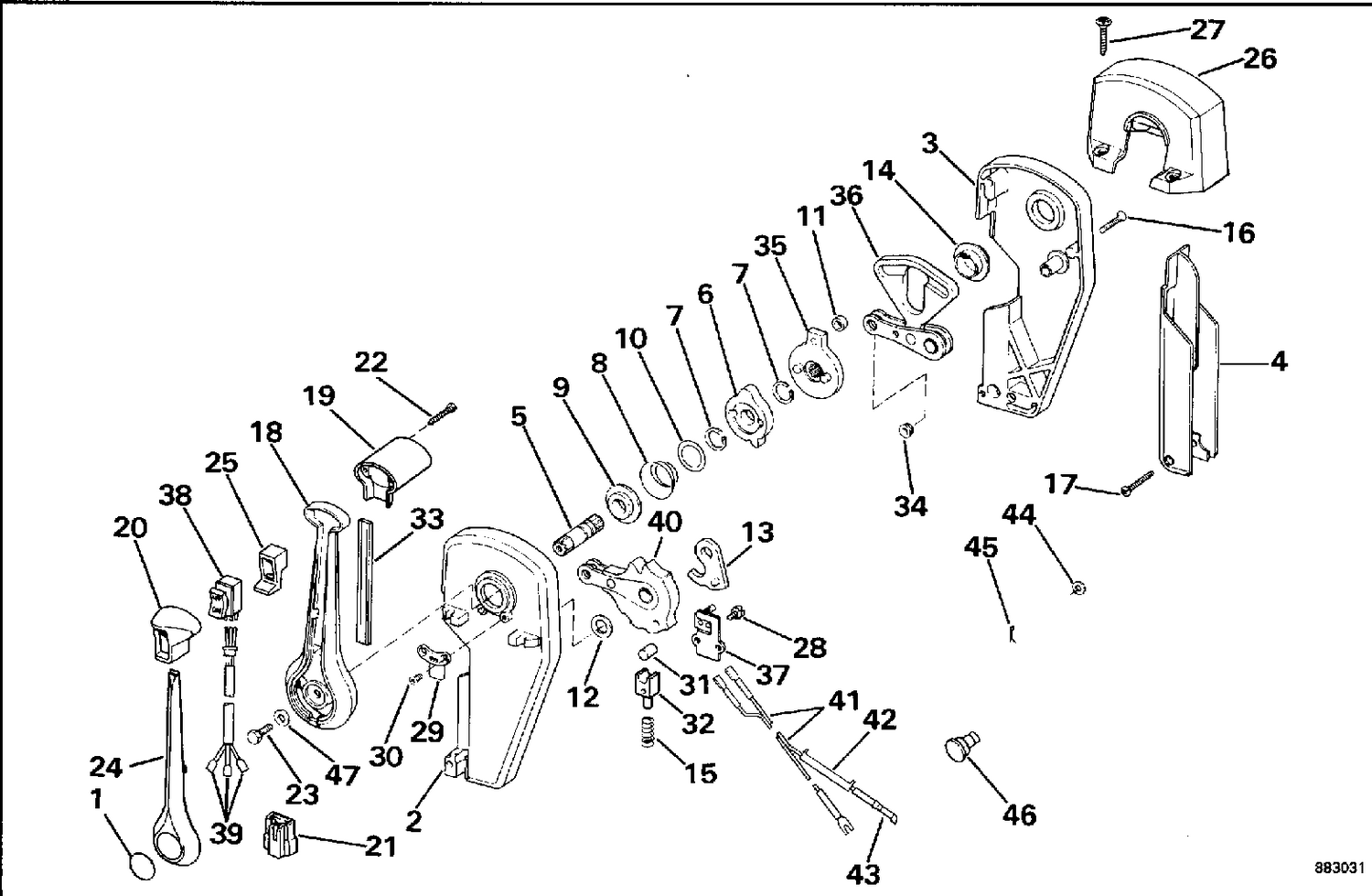 REMOTE CONTROL ASSEMBLY - BINNACLE MOUNT