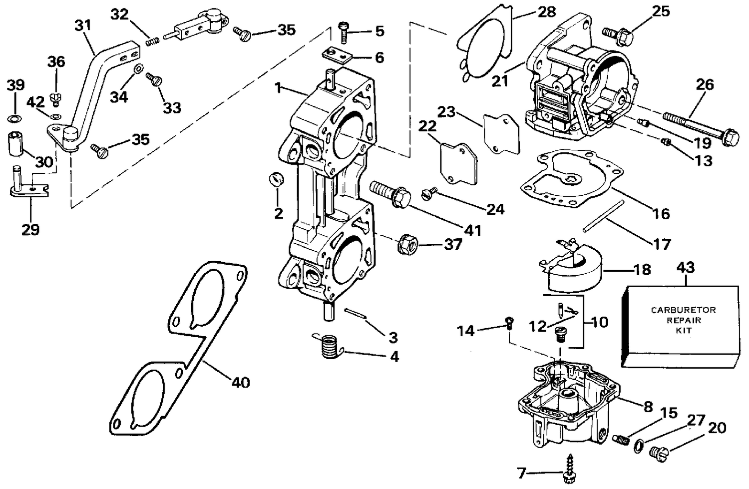 CARBURETOR AND LINKAGE