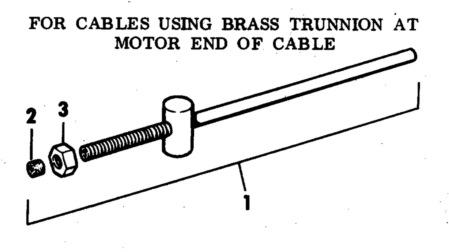 CONTROL CABLE REPAIR KITS (BRASS TRUNNION)