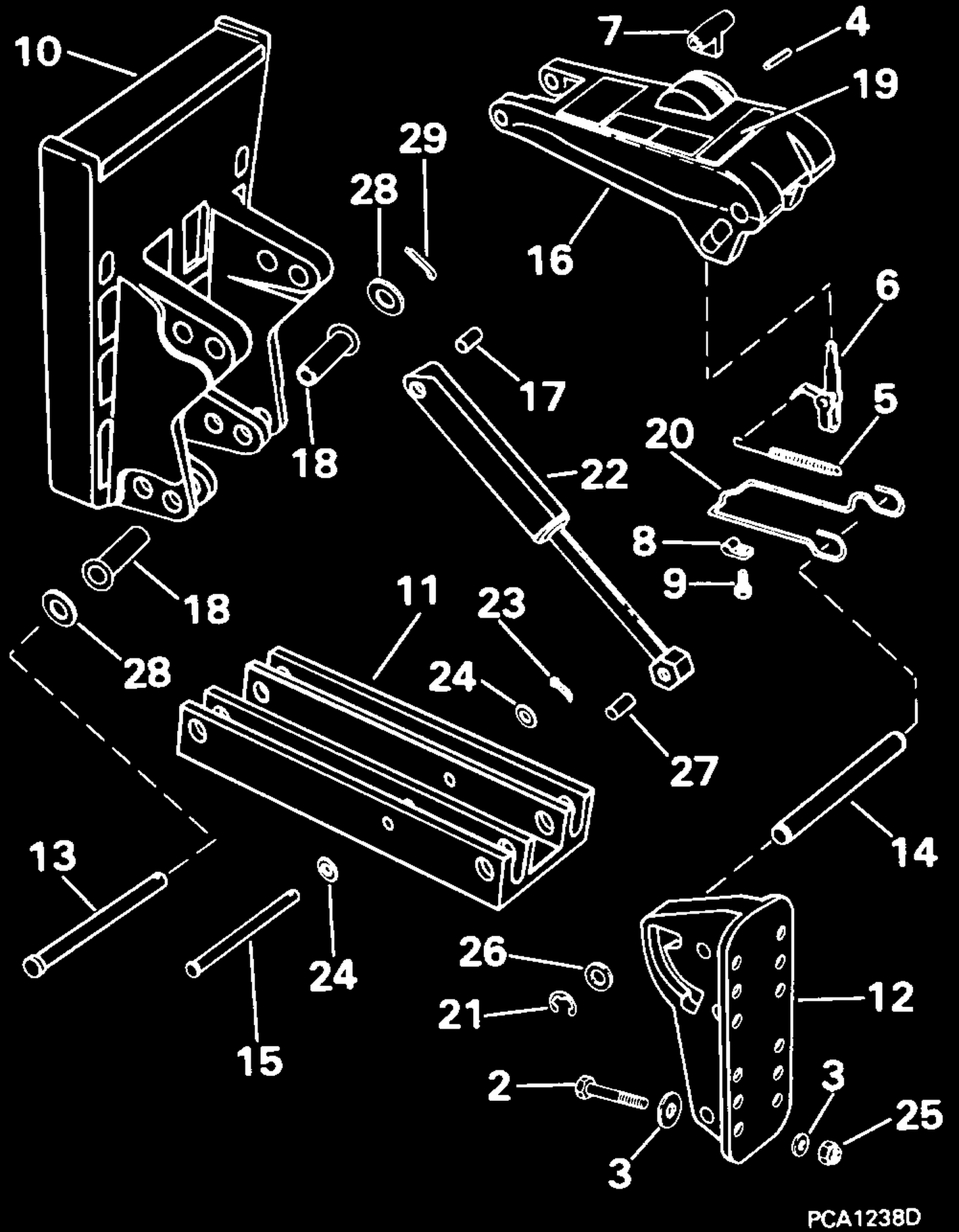 AUXILIARY MOTOR BRACKET -- 125 LBS. (56.6 KG)