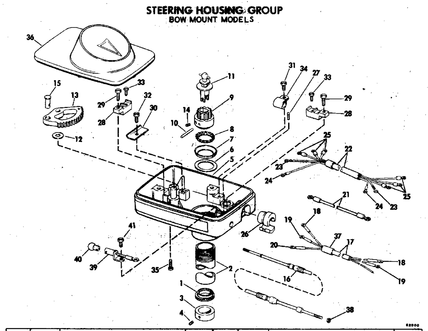 STEERING HOUSING GROUP BOW MOUNT MODELS