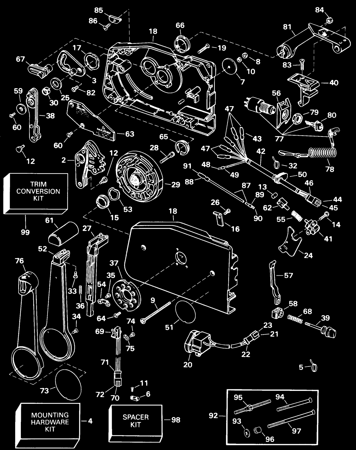 REMOTE CONTROL -- SIDE MOUNT -- KEY SWITCH