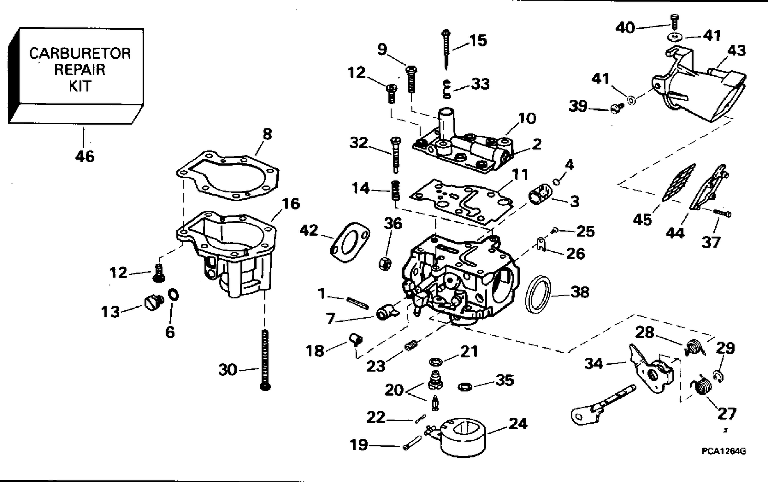 CARBURETOR - 9.9 H.P.