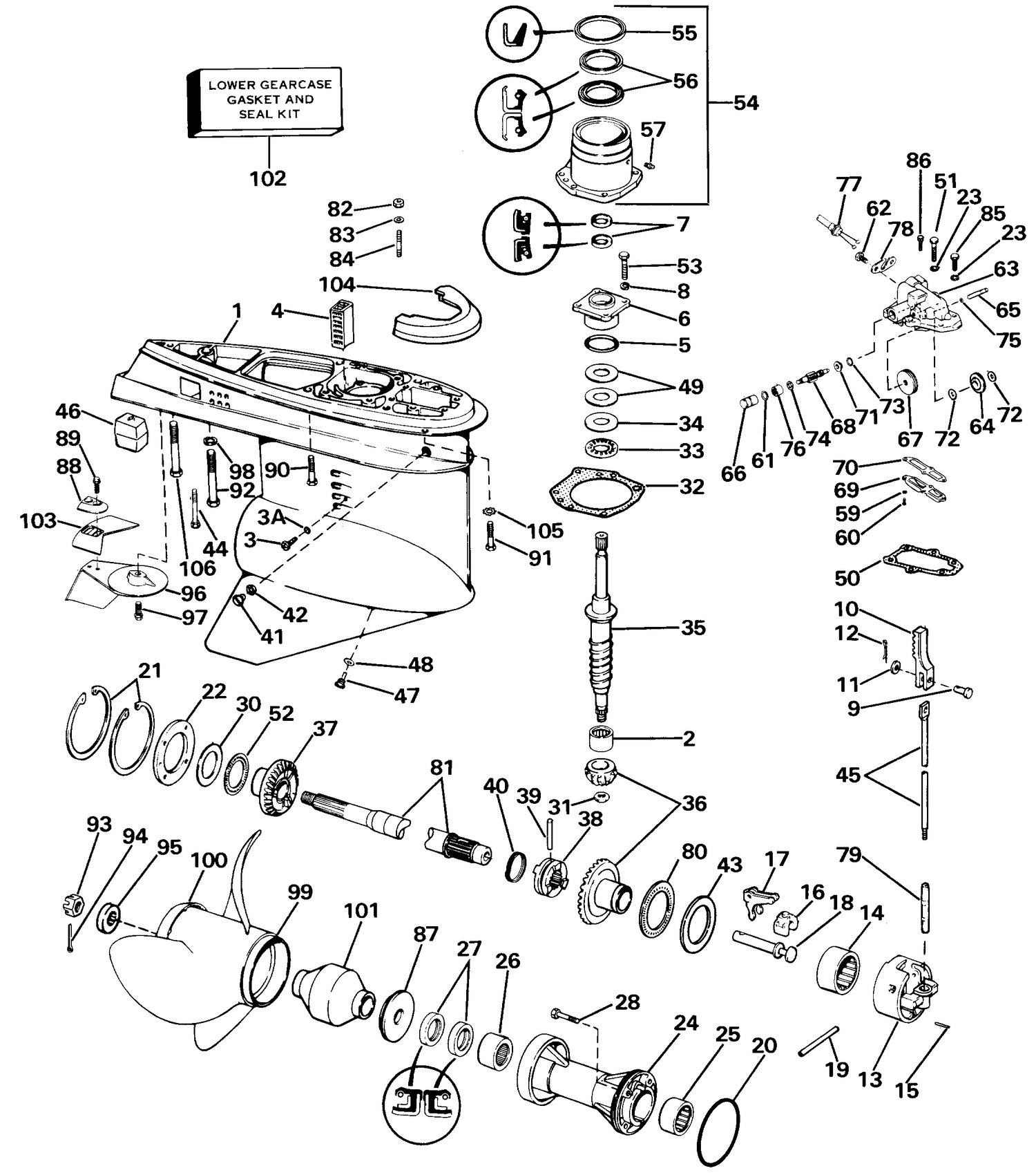 LOWER GEARCASE GROUP