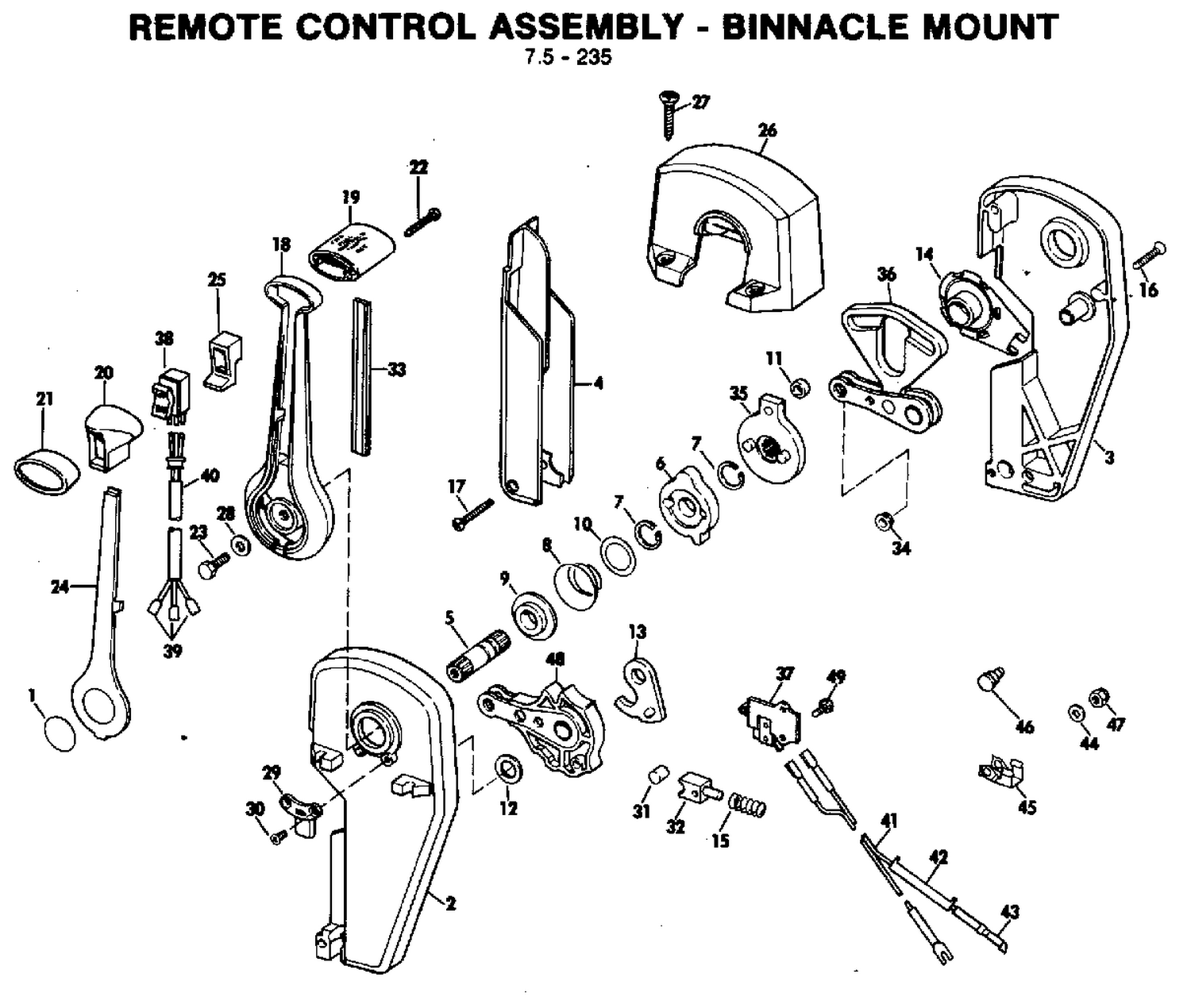 REMOTE CONTROL ASSEMBLY - BINNACLE MOUNT 7.5 -235