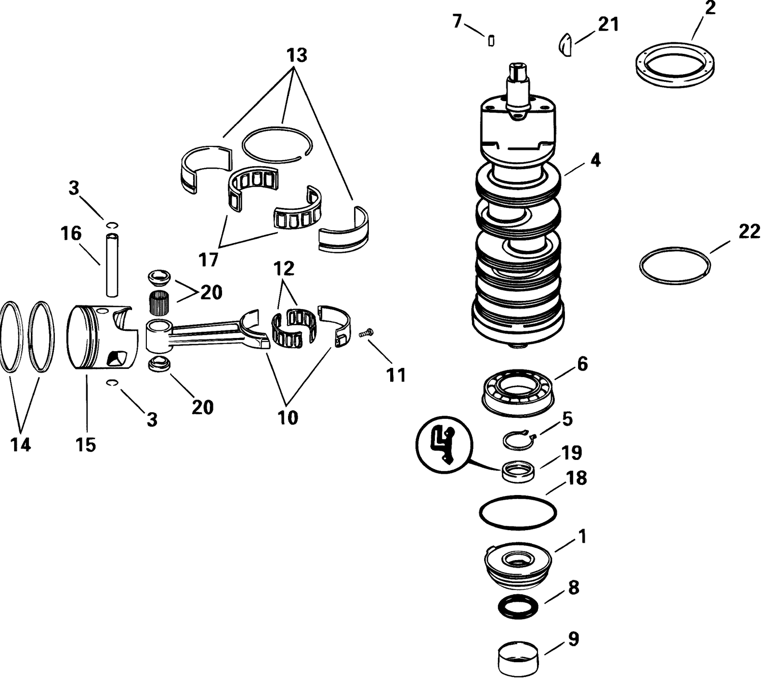CRANKSHAFT & PISTON