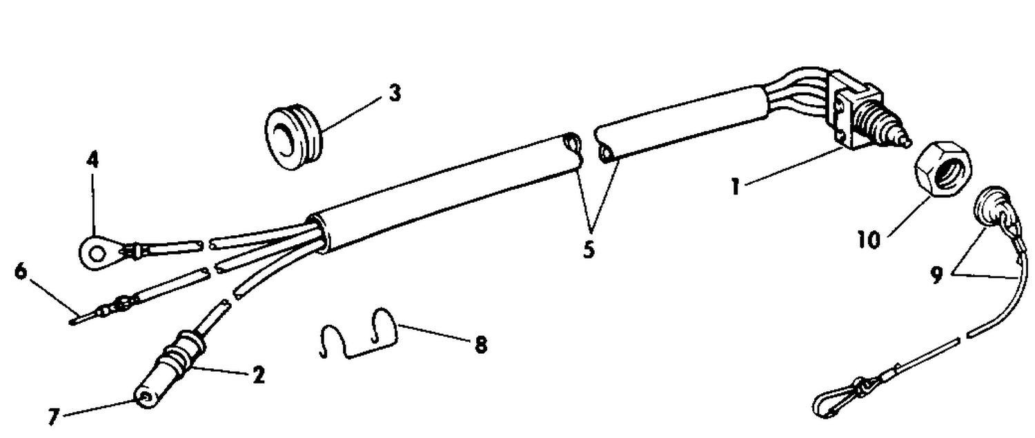 EMERGENCY IGNITION CUT-OFF SWITCH 40 & 55 ROPE MODELS