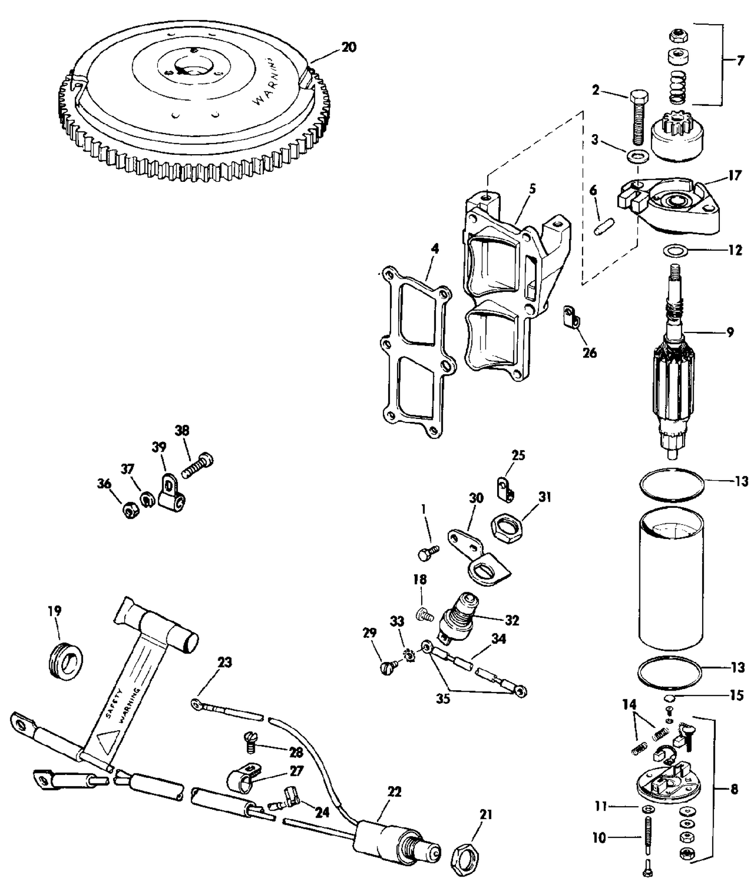 ELECTRIC STARTING KIT 9.9, 15