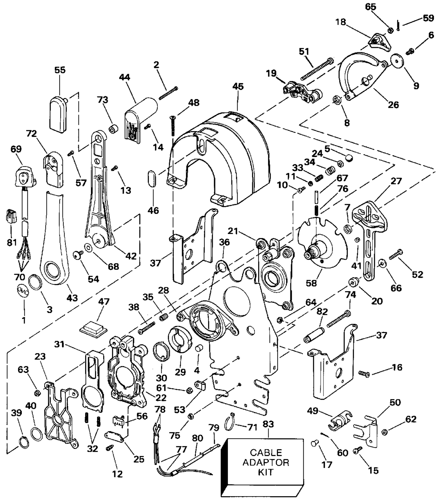 REMOTE CONTROL - BINNACLE - DUAL LEVER