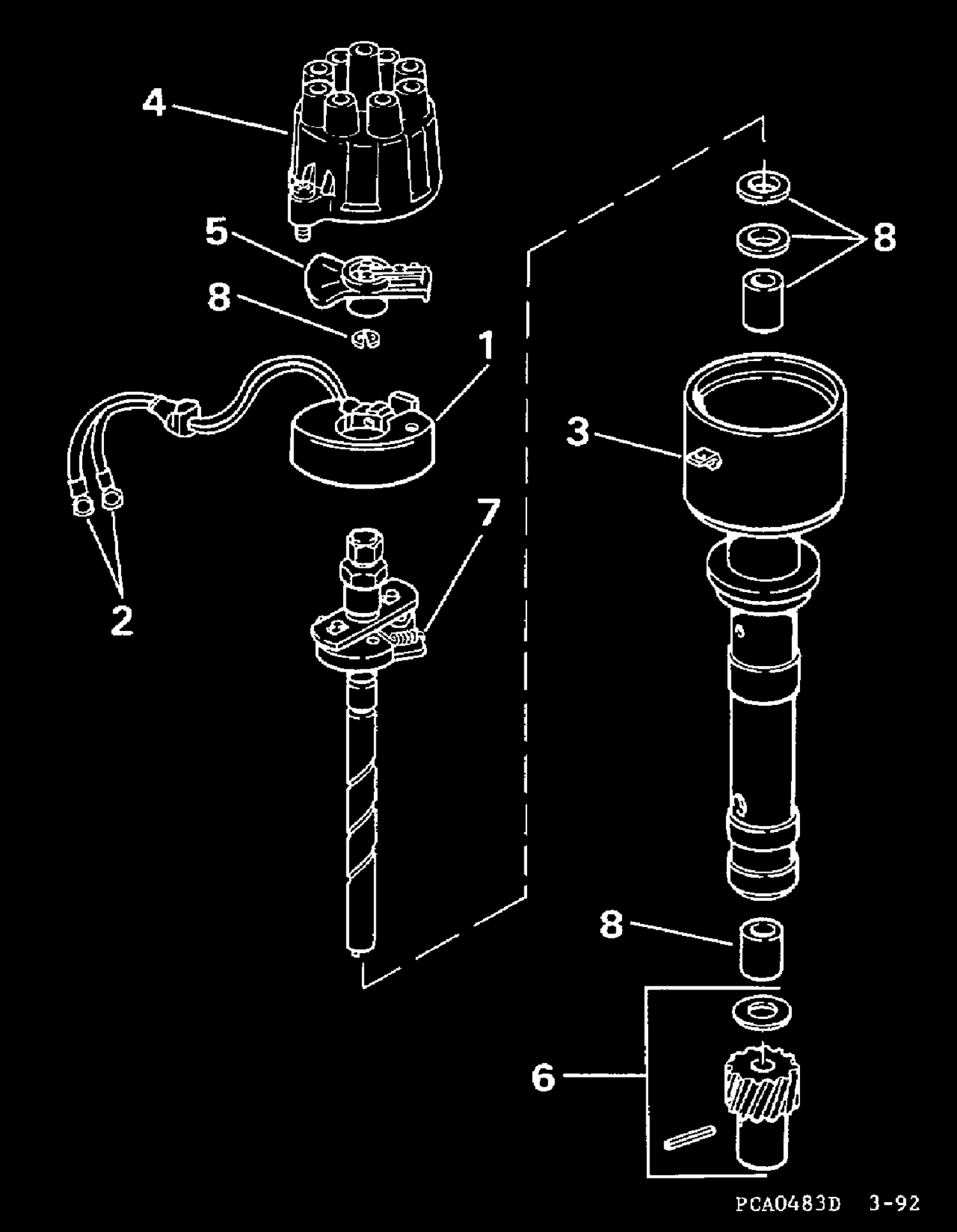 DISTRIBUTOR -- 2V MODELS
