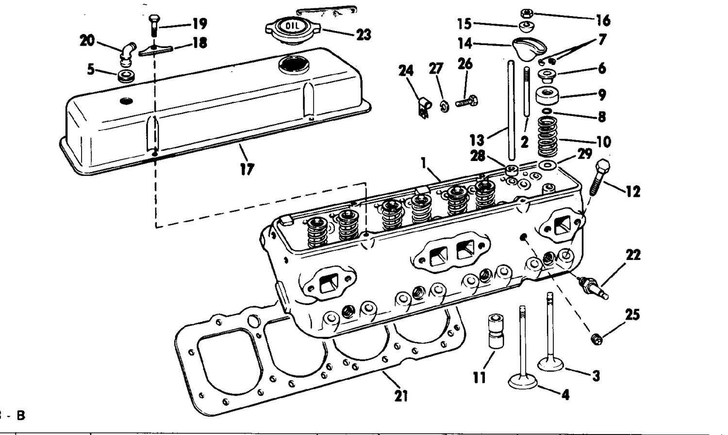 HEAD AND ROCKER ARM