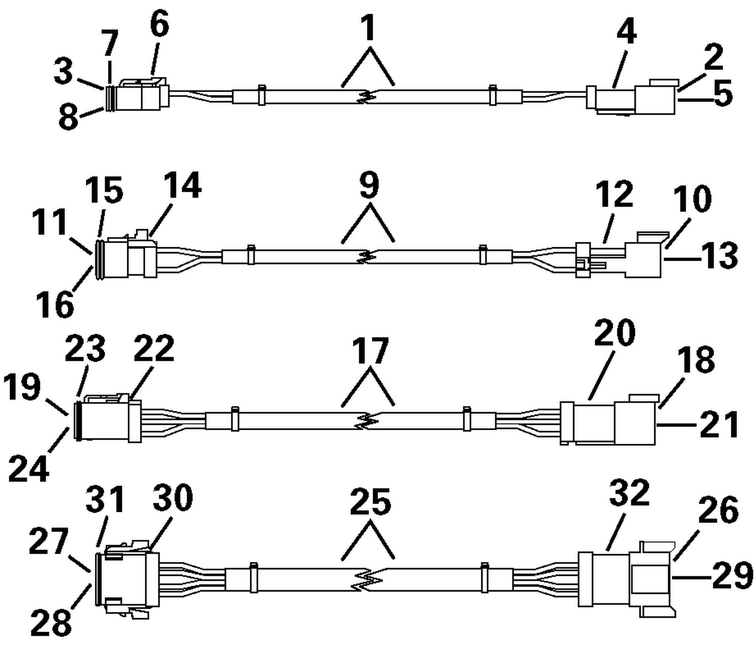 3-FOOT (0,9M) EXTENSION CABLES
