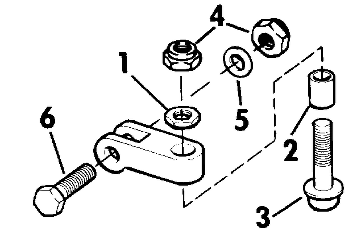 STEERING BOLT AND CLEVIS ASSEMBLY KIT 6 THRU V-6