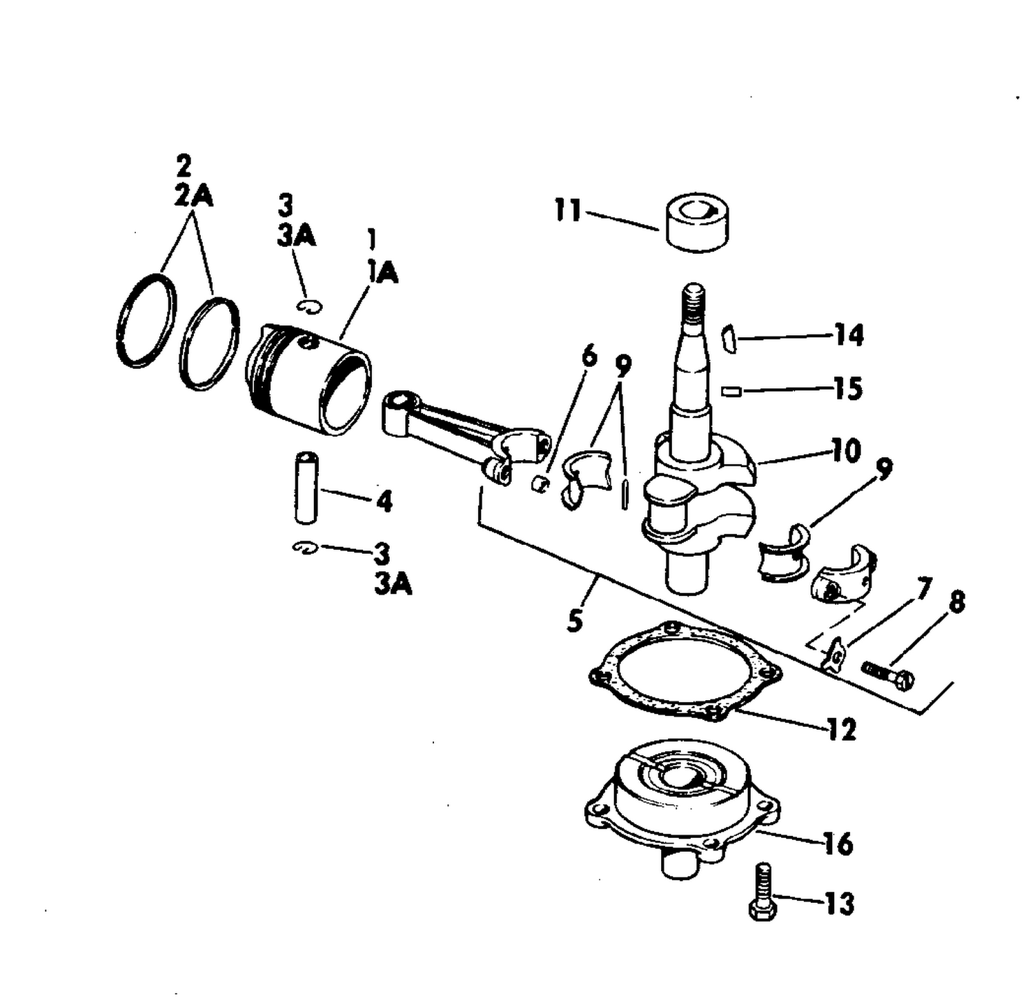 CRANKSHAFT AND PISTON