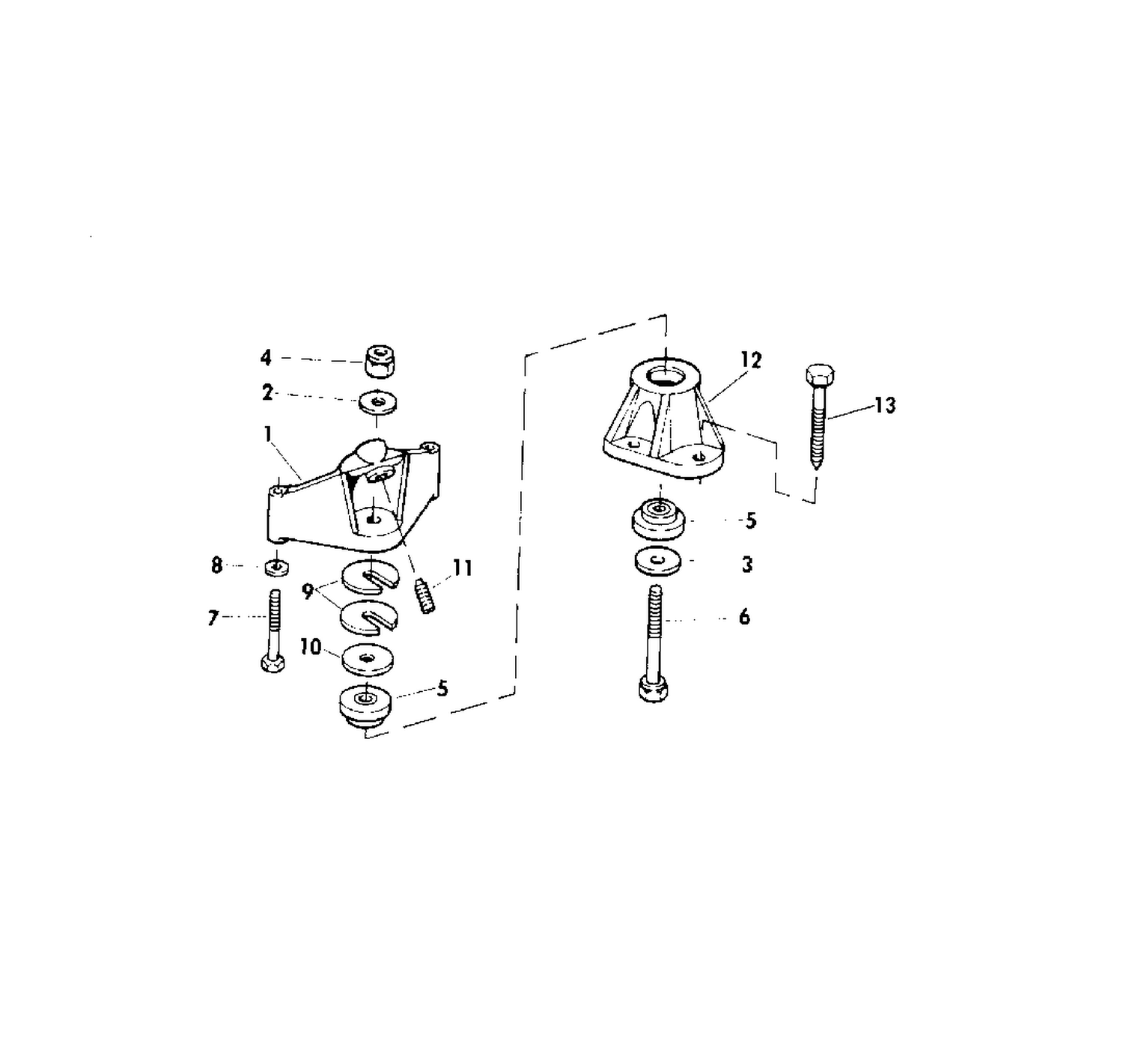 ENGINE MOUNT GROUP 240 PRE-SET TRIM