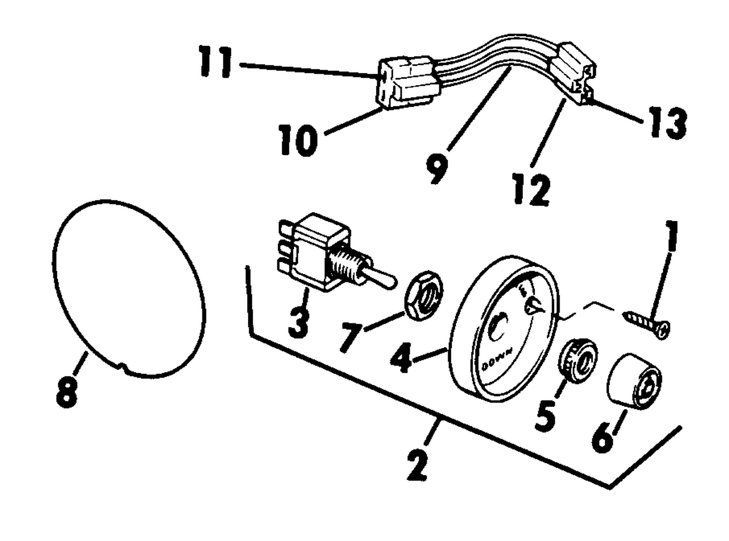 TRIM/TILT SWITCH CONVERSION KIT P/N 174290