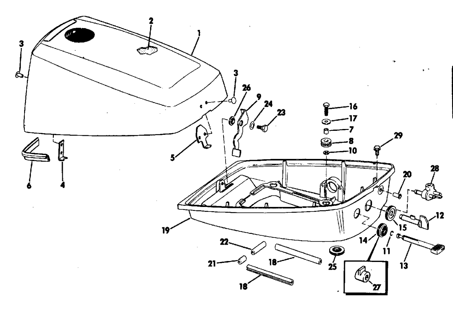 MOTOR COVER-4.5 EVINRUDE MODELS