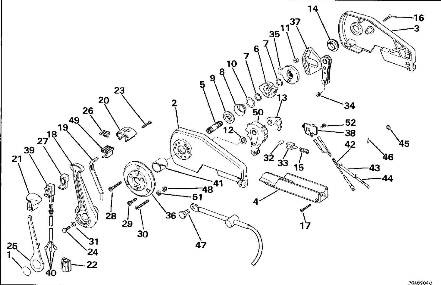 REMOTE CONTROL ASSEMBLY - CONCEALED SIDE MOUNT