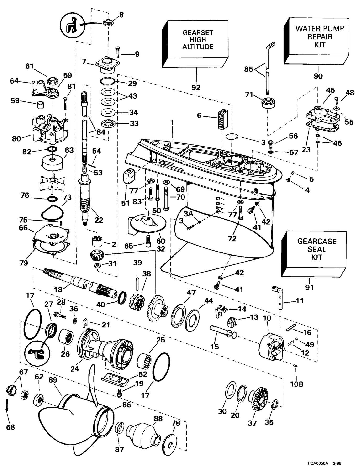 GEARCASE -- STANDARD ROTATION -- GL, SL, & STL MODELS