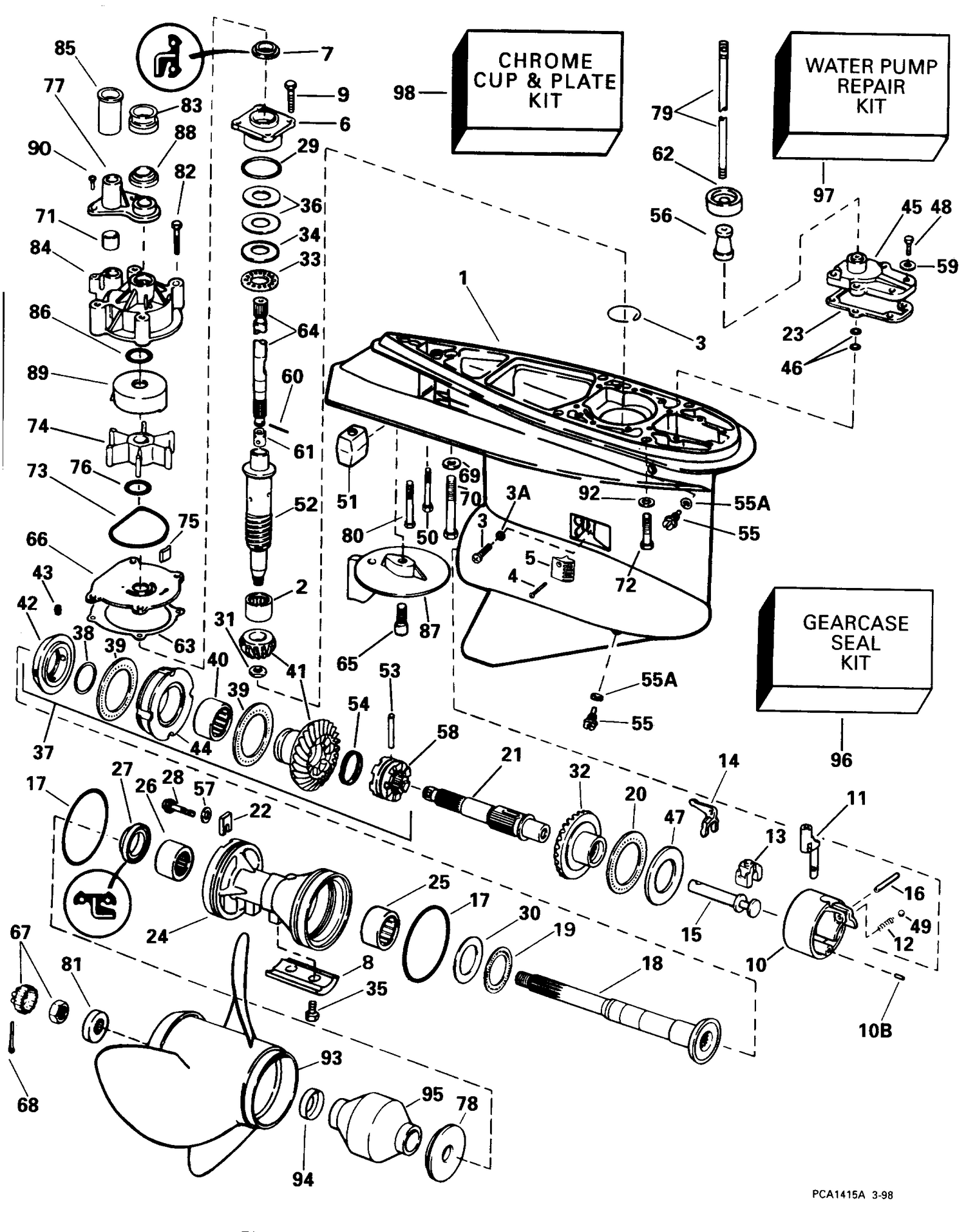 GEARCASE -- COUNTER-ROTATION