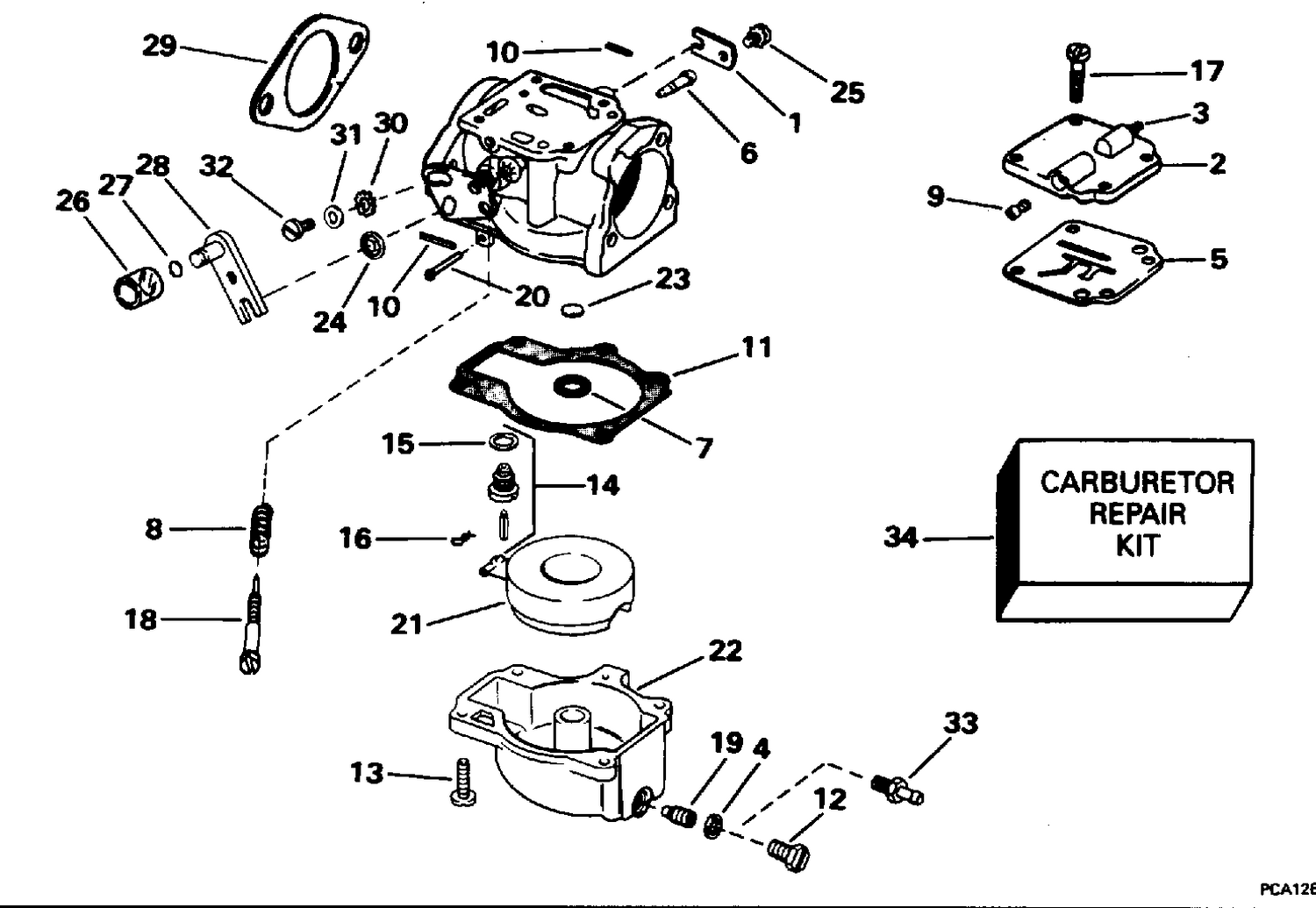 CARBURETOR - ALL 45 MODELS, 40RP