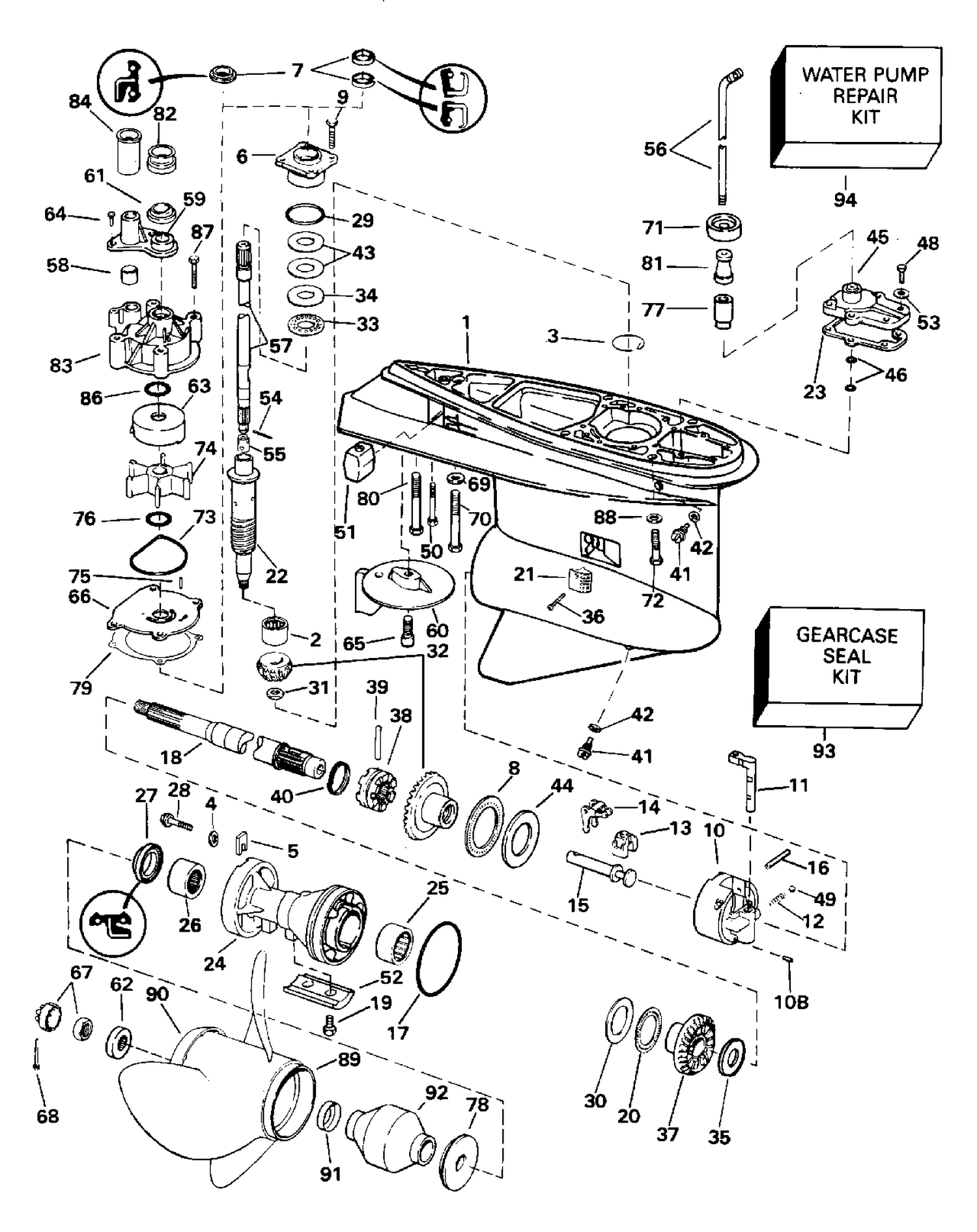 GEARCASE - STANDARD ROTATION - 25 IN. & 30 IN. MODELS