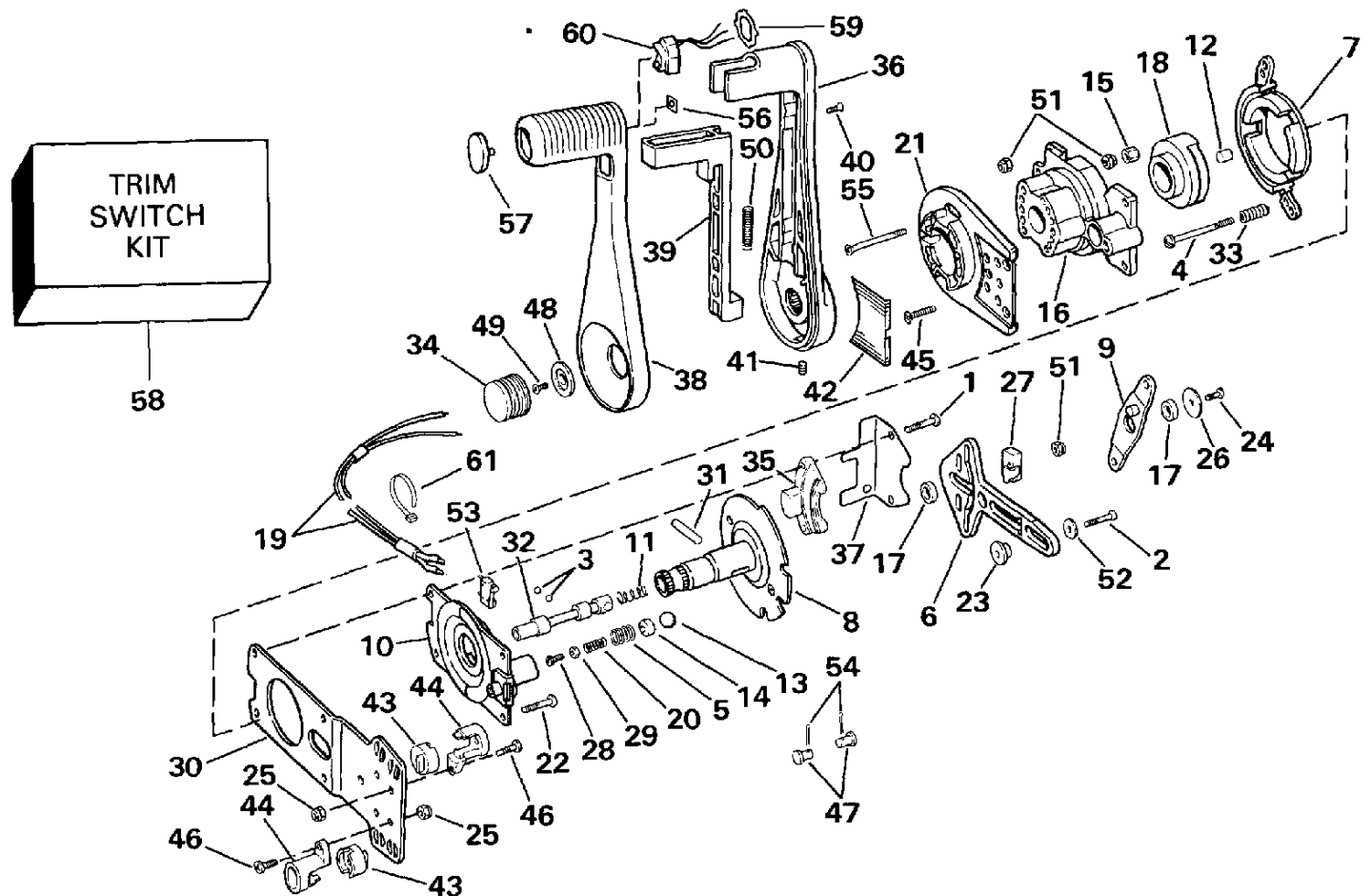 REMOTE CONTROL ASSEMBLY - CONCEALED SIDE MOUNT