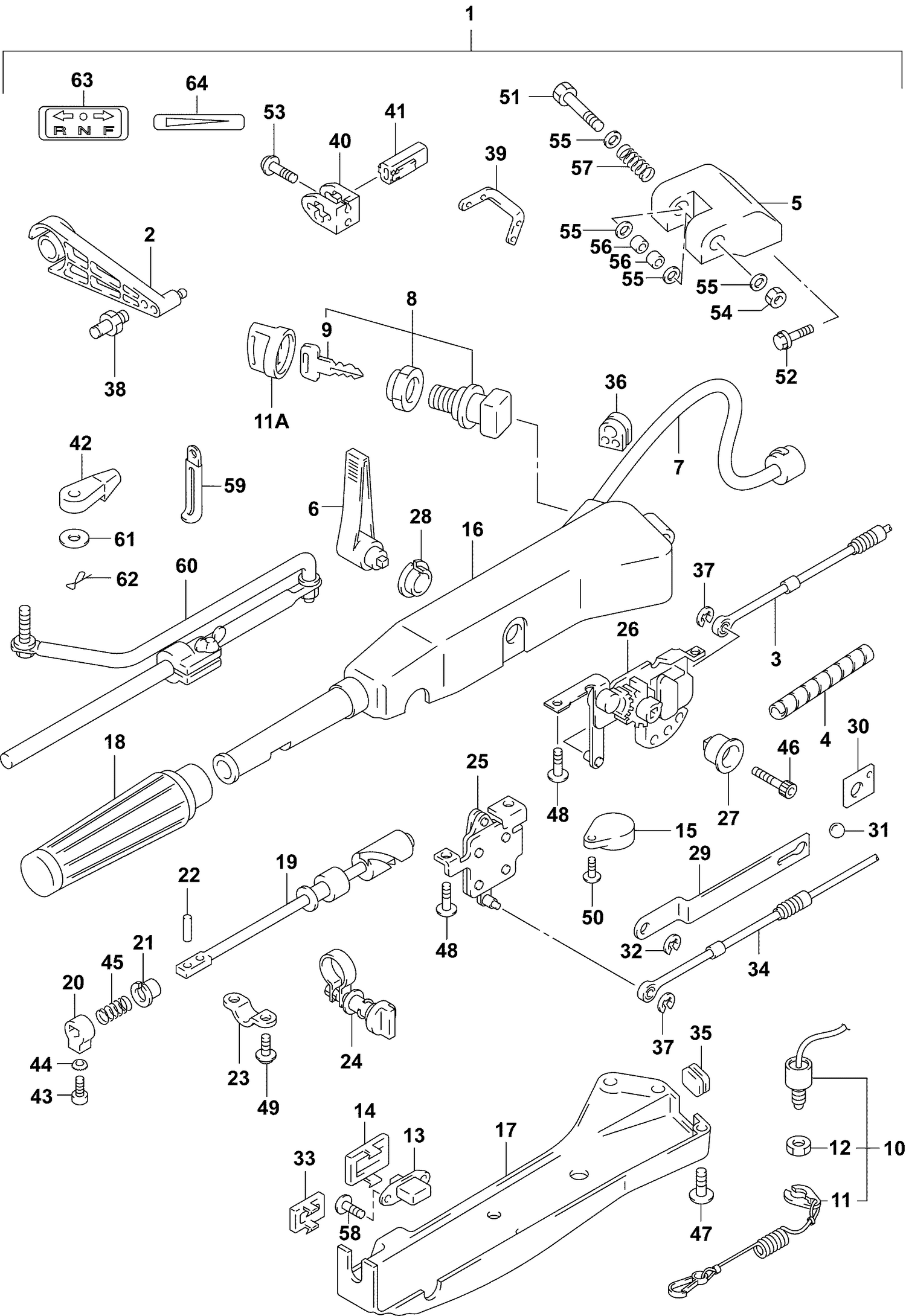TILLER HANDLE KIT