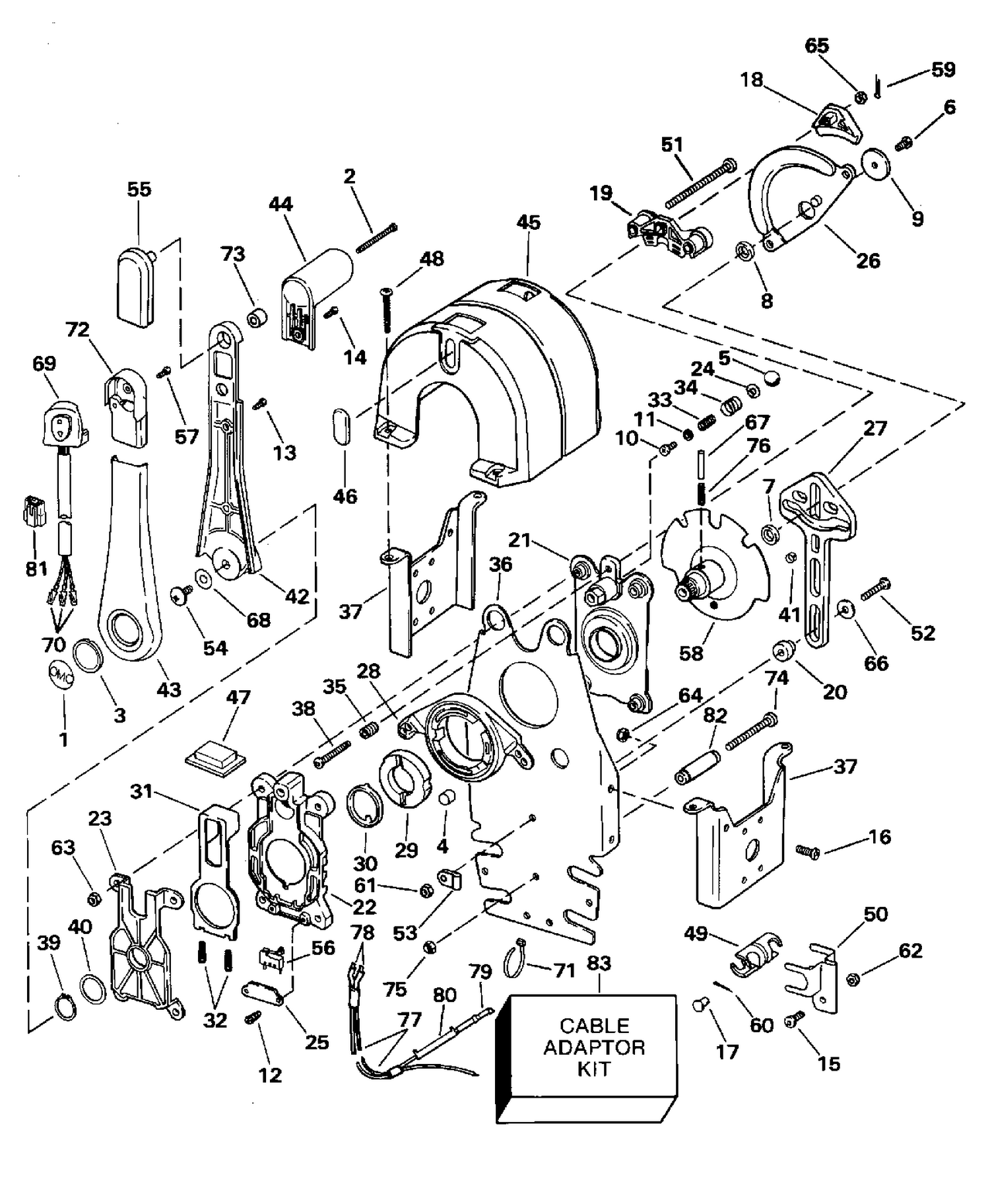 REMOTE CONTROL - BINNACLE - DUAL LEVER