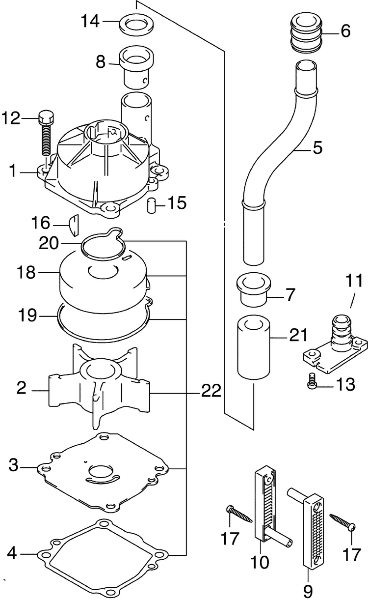 WATER PUMP SN 032313 & Later