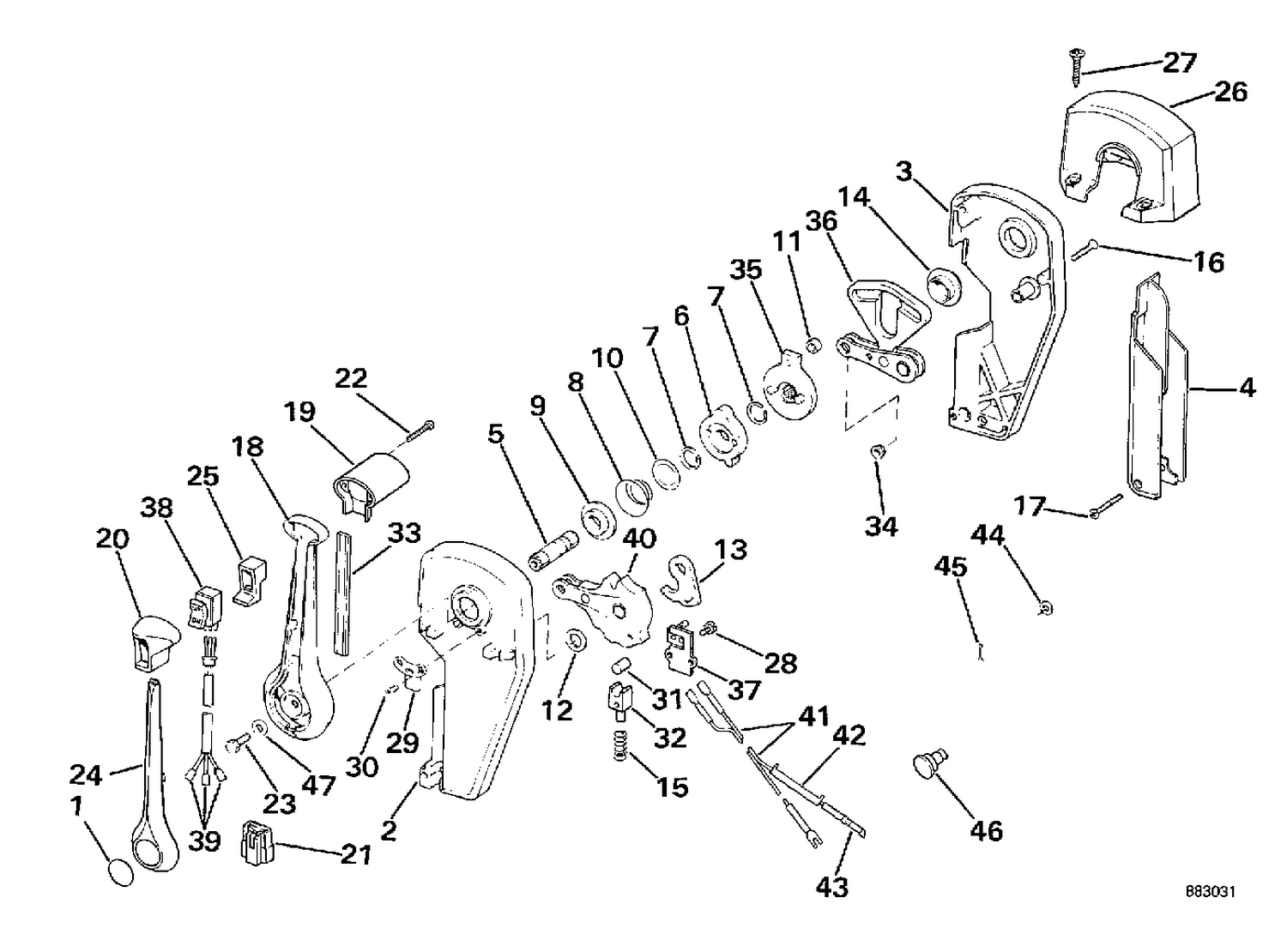 REMOTE CONTROL ASSEMBLY -- BINNACLE MOUNT