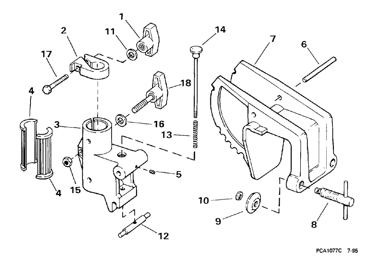 TRANSOM MOUNT STERN BRACKET
