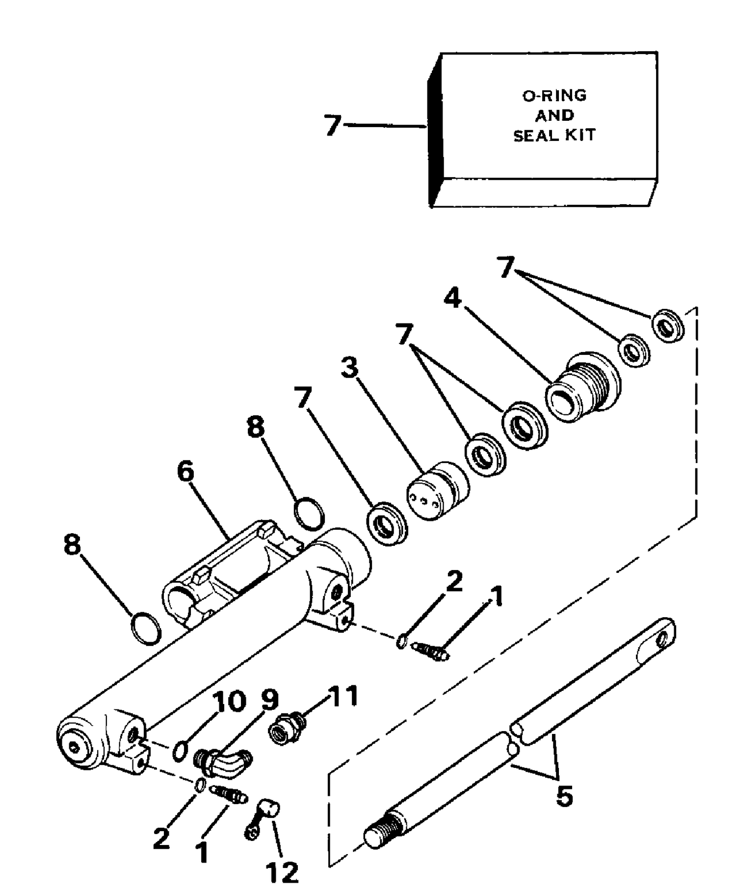 STEERING CYLINDER KIT - PORT COUNTER ROTATING ENGINES