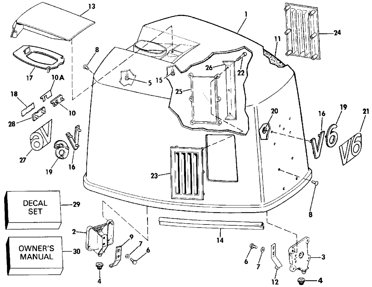 ENGINE COVER - JOHNSON-175STL/VE175SL ONLY