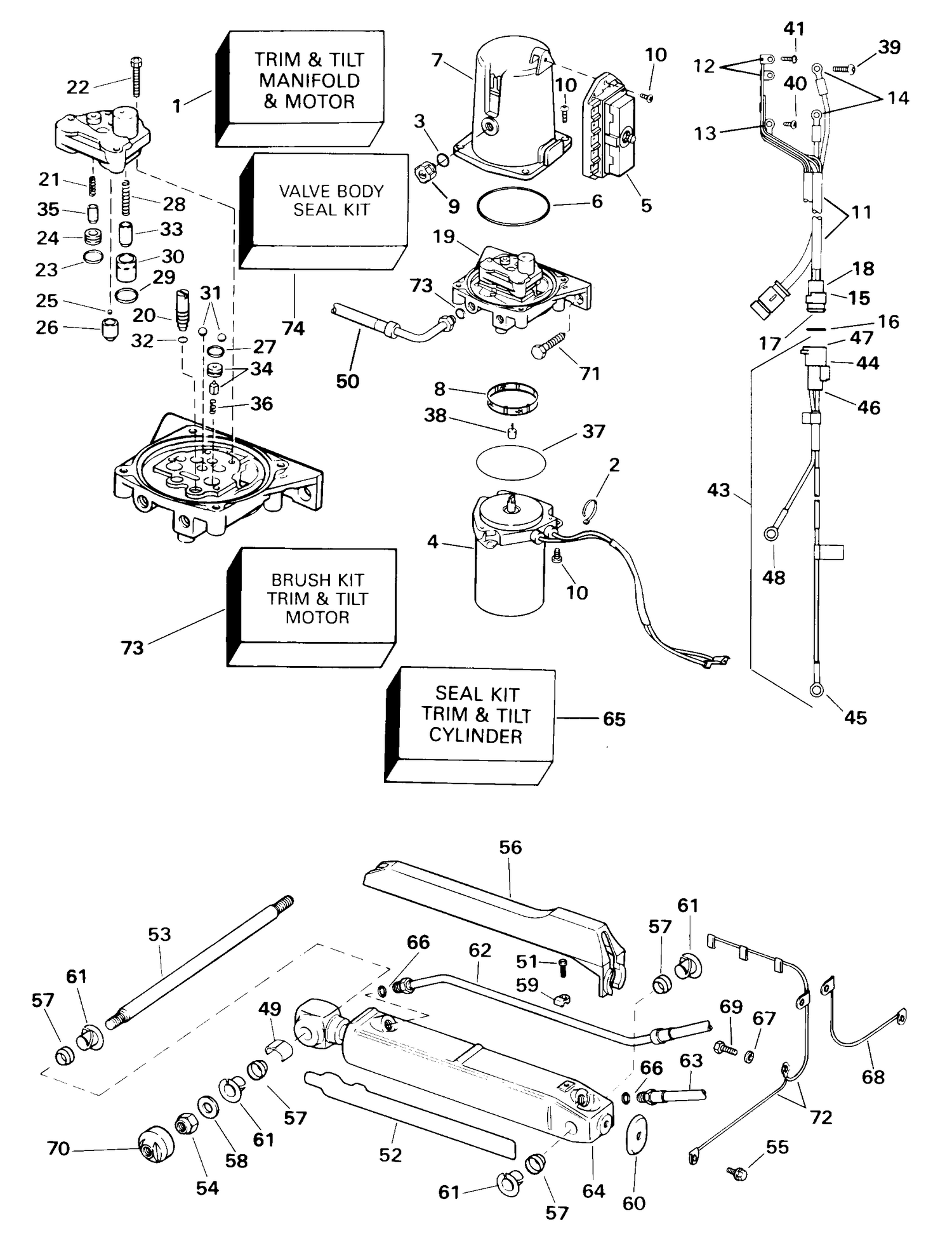 POWER TRIM & TILT -- 3868413 MODEL TRANSOM MOUNT