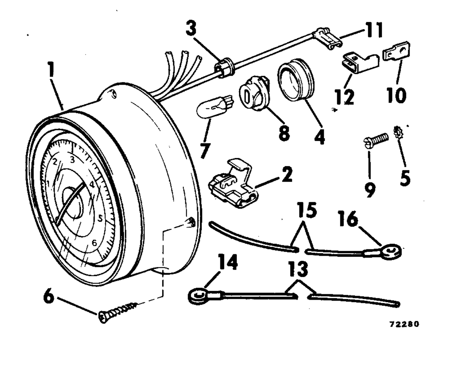 TACHOMETER ASSY SURFACE MOUNT