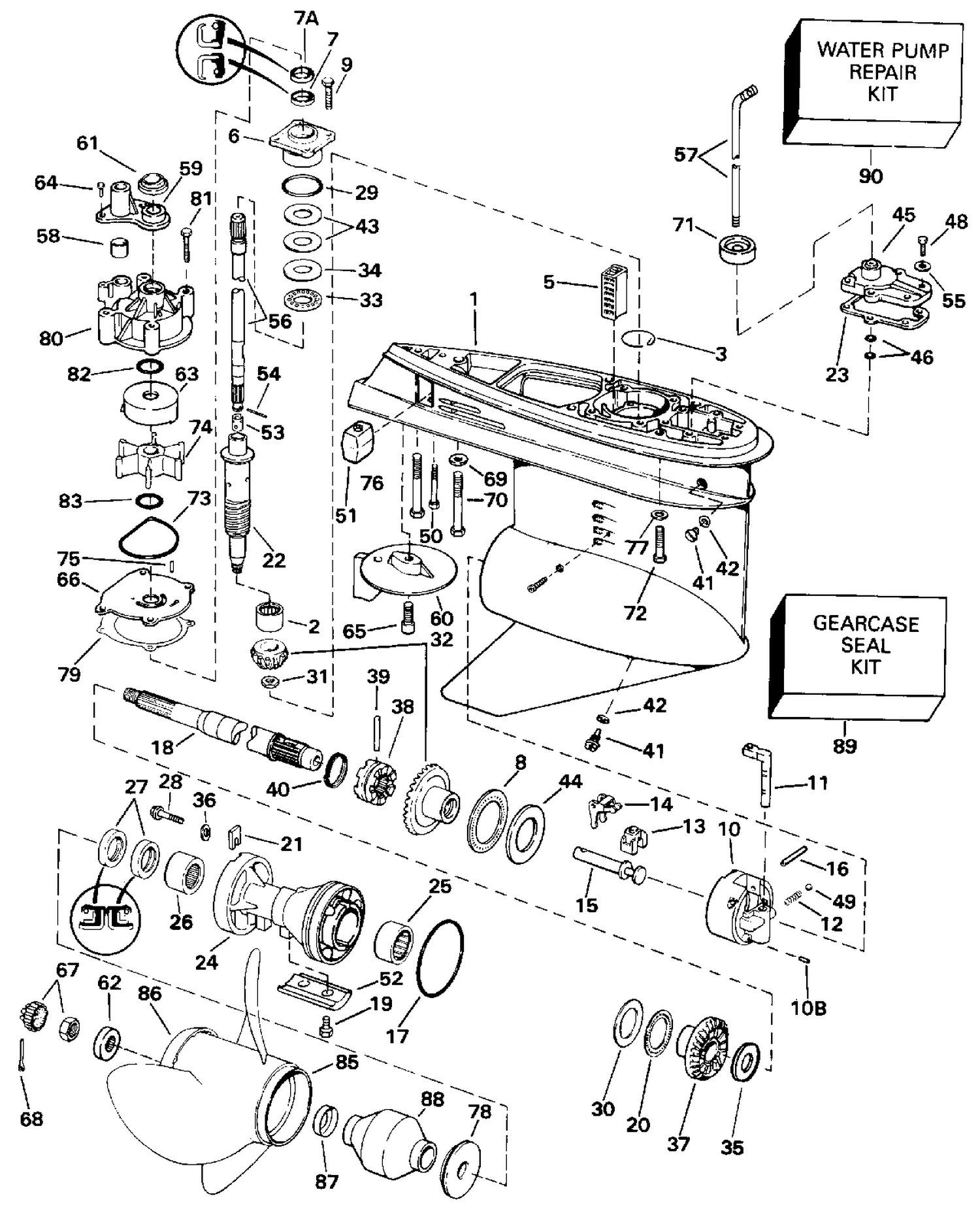 GEARCASE - STANDARD ROTATION - 20 IN. MODELS