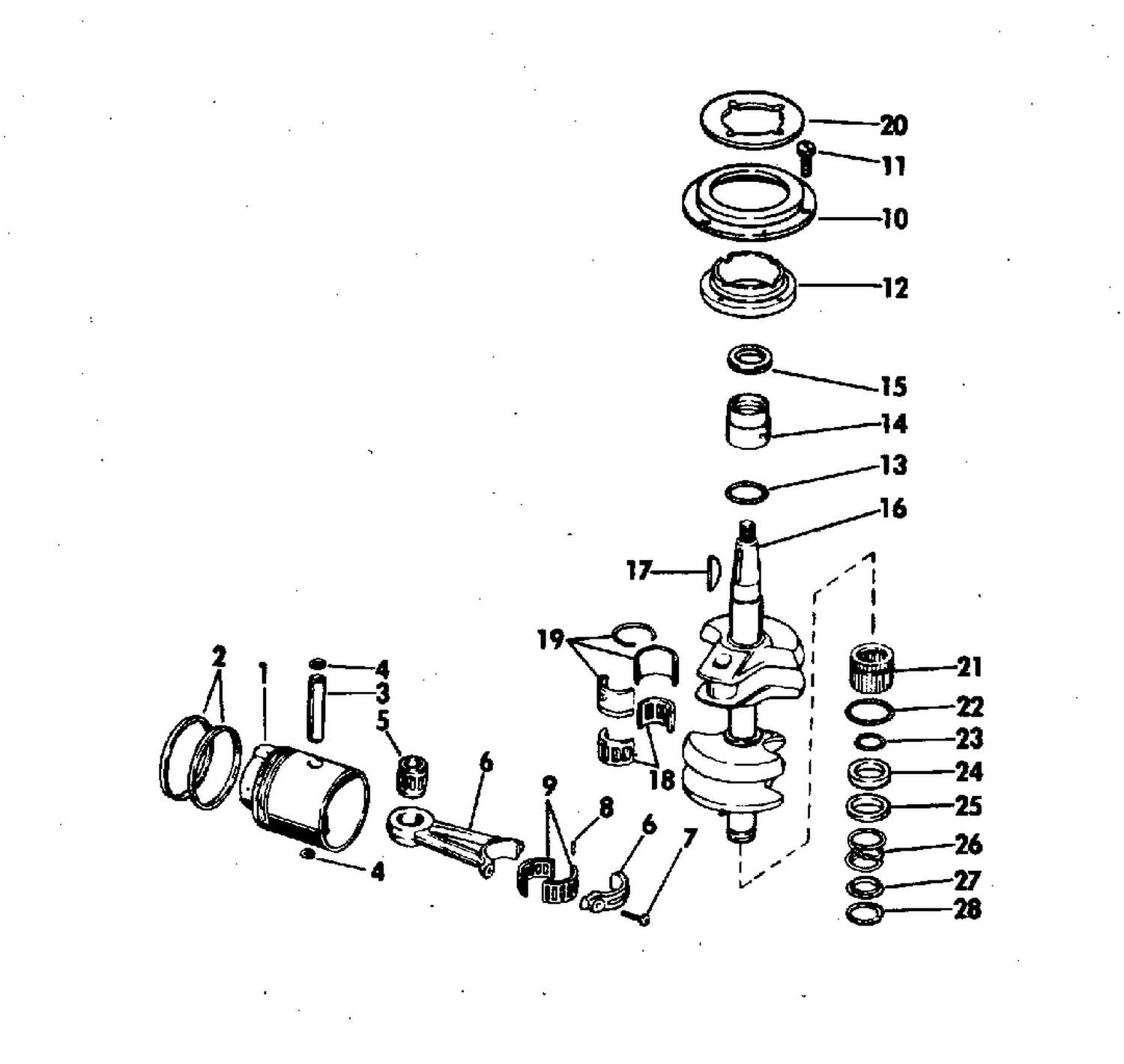 CRANKSHAFT AND PISTON