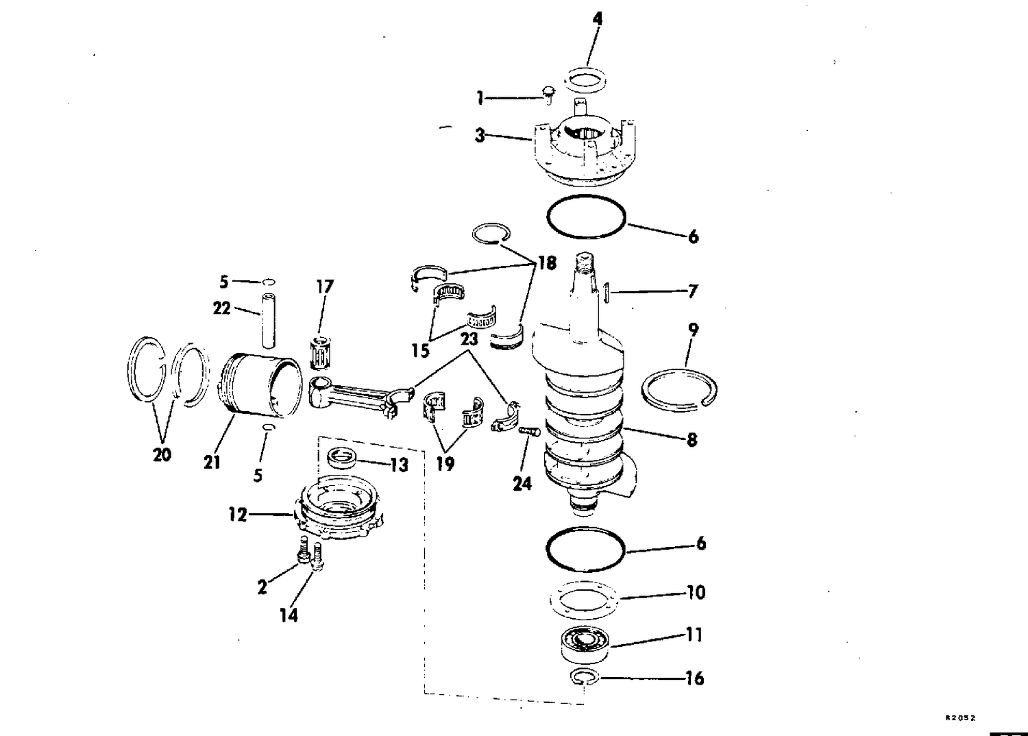 CRANKSHAFT AND PISTON